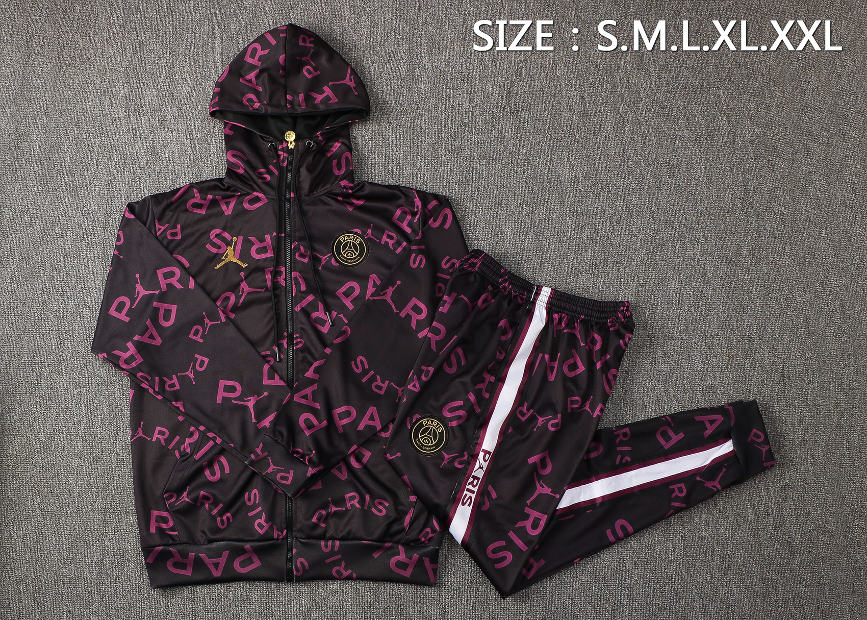 21/22 PSG Purple Jacket Tracksuit with Cap Thai Quality - leoleo123123