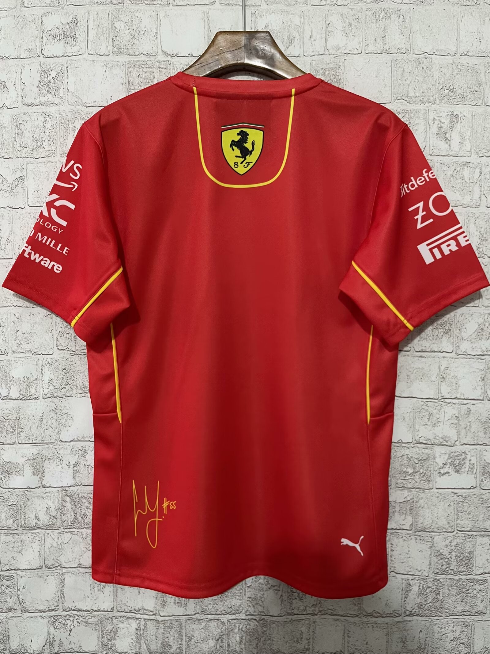 2024 Ferrari F1 Team POLO Round Collar T-Shirt N 55 - leoleo123123