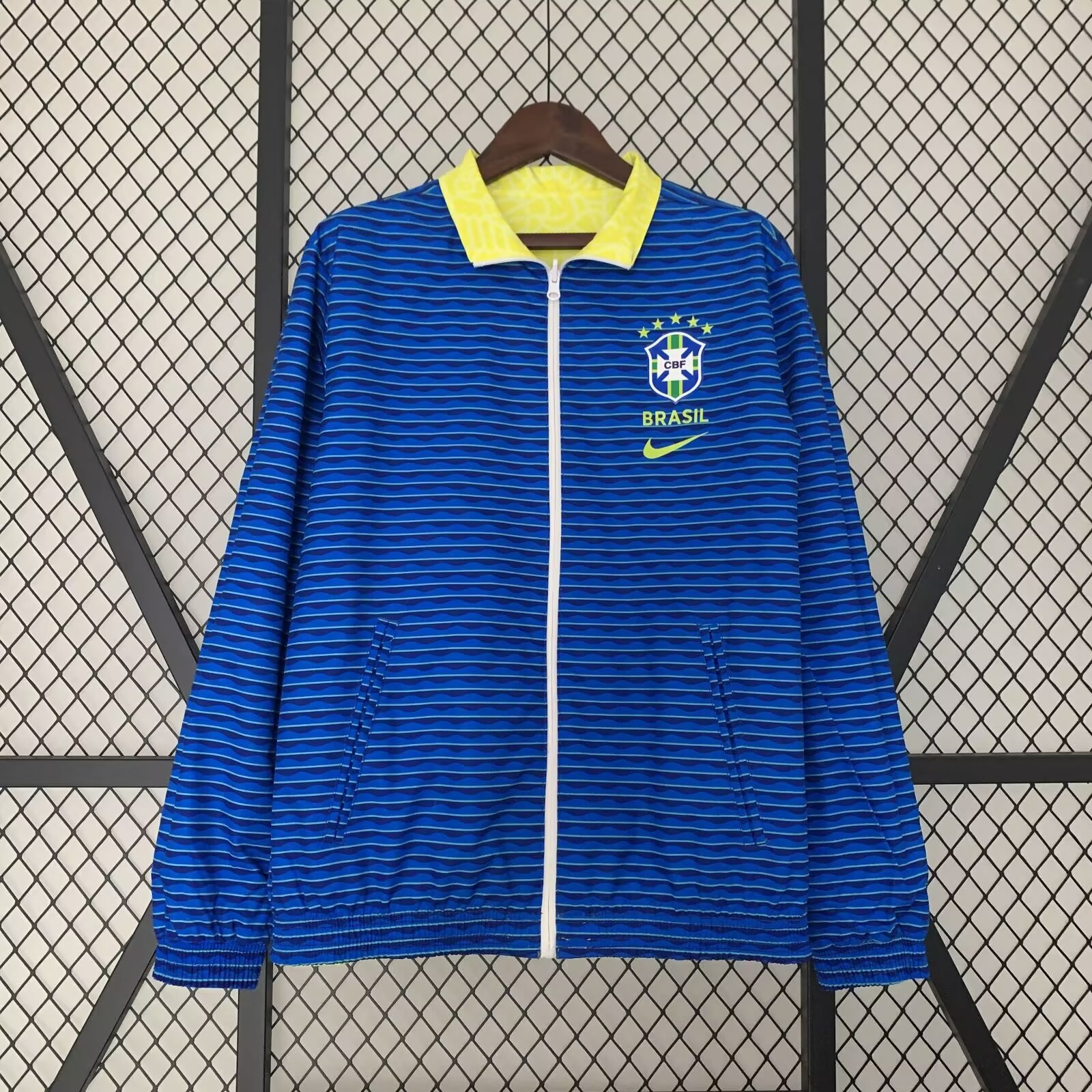 23/24 Brazil Windbreaker Jacket two-sided Jacket Thai Quality - leoleo123123