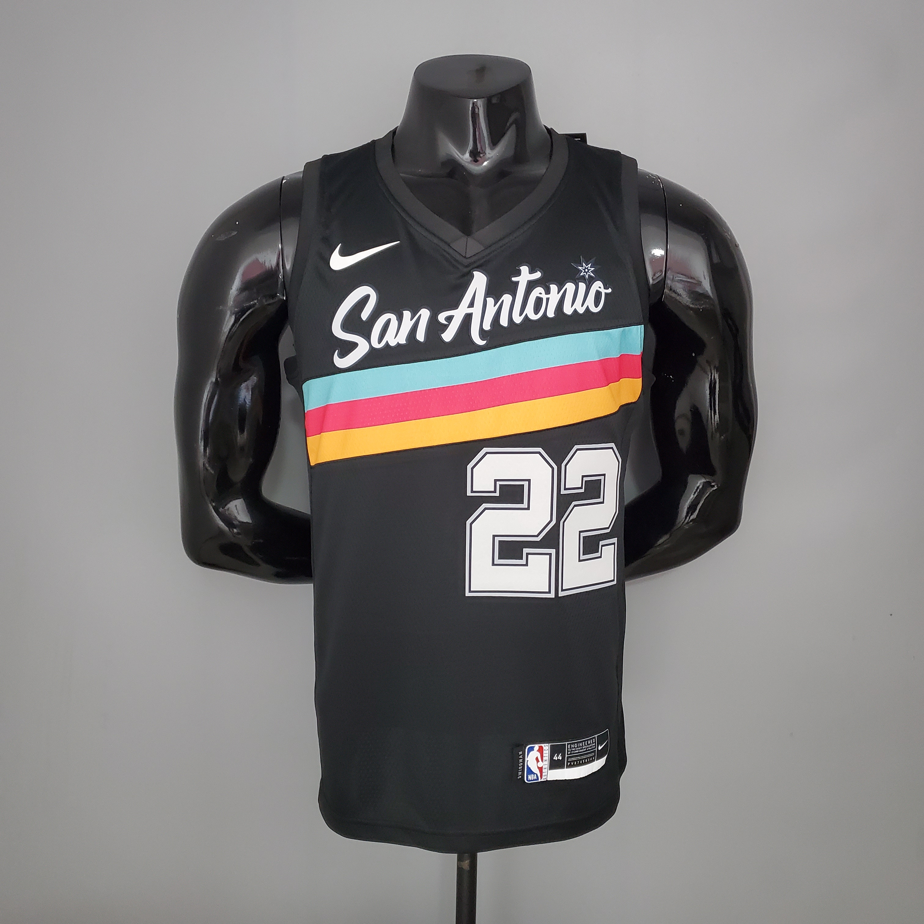 NBA Season 2021 Men San Antonio Spurs Black City #22 GAY Jersey High Quality Name and Number Print - leoleo123123