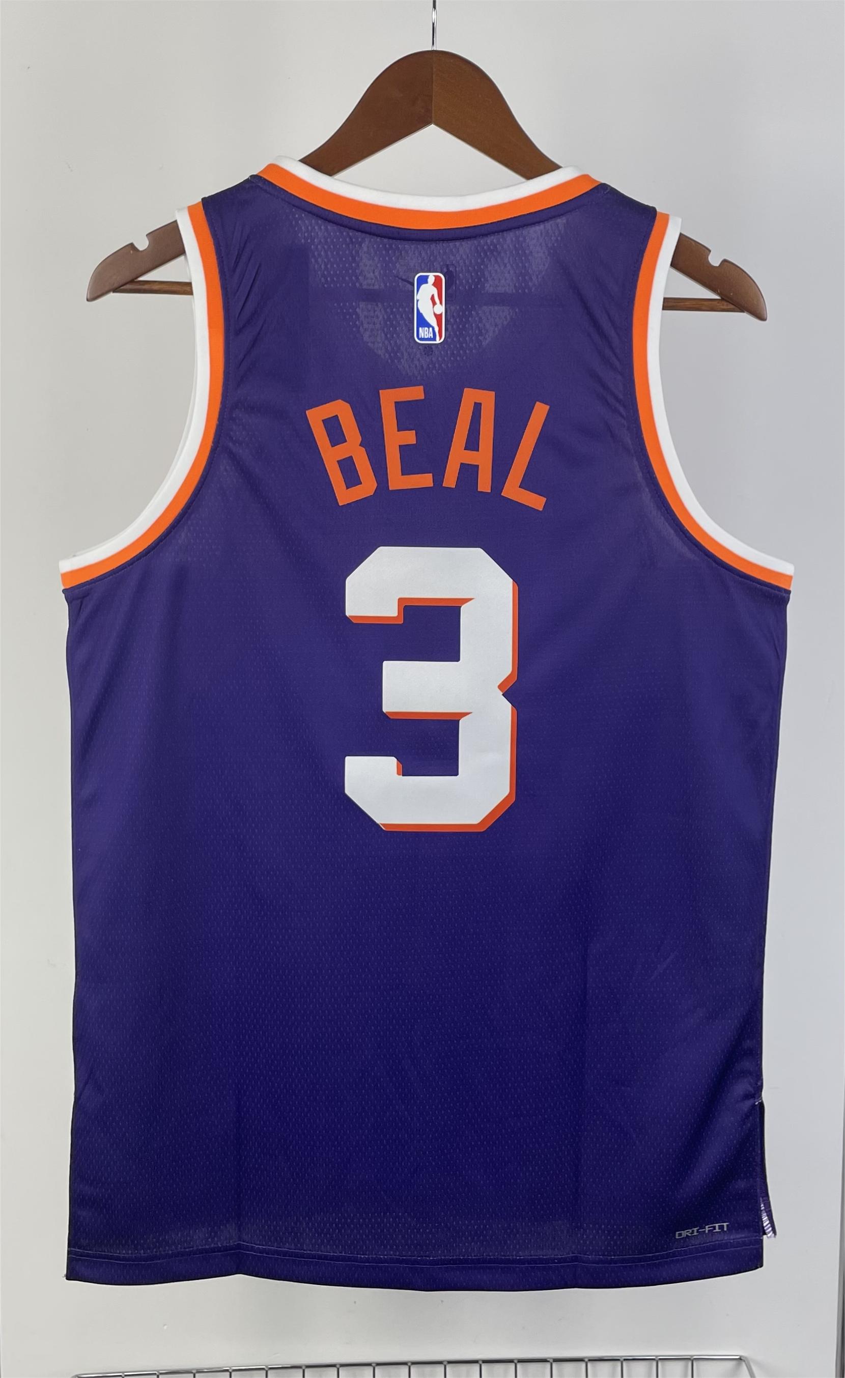 NBA Men 2024 Phoenix Suns Purple #3 BEAL Jersey High Quality Name and Number Print - leoleo123123