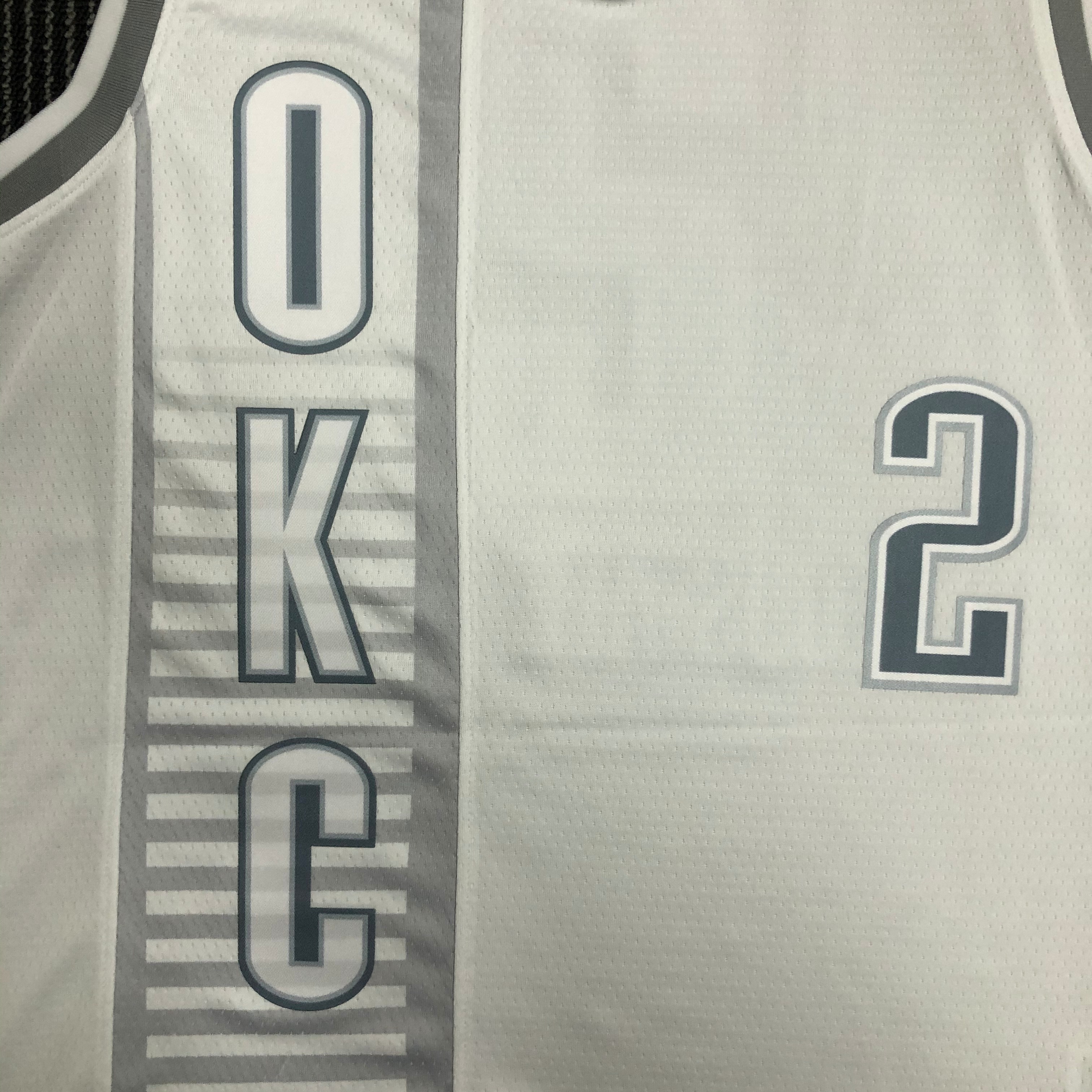 NBA Men 75th Anniversary Oklahoma City Thunder City Version White #2 GILGEOUS-ALEXANDER Jersey High Quality Name and Number Print - leoleo123123