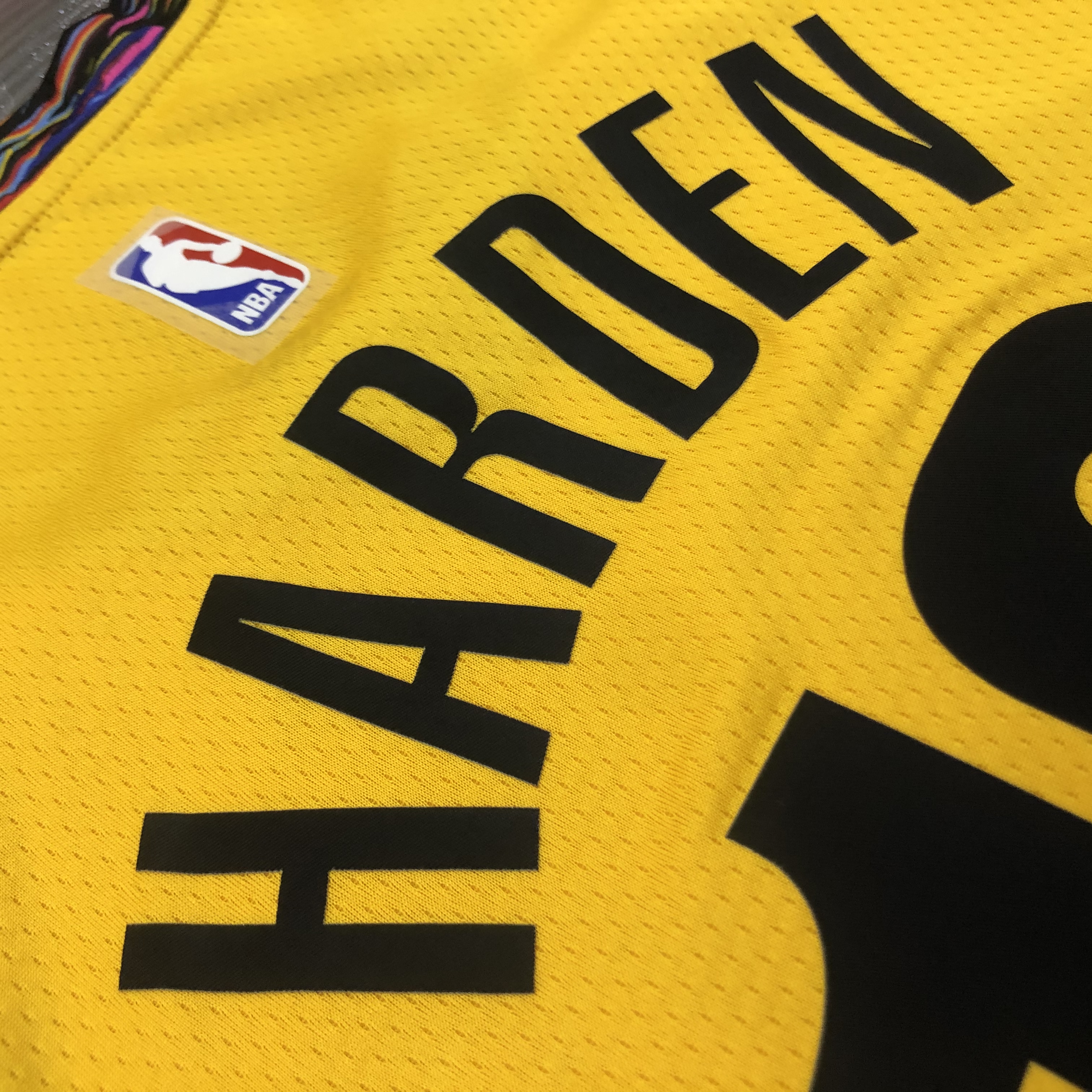 NBA Men Brooklyn Nets Yellow #13 HARDEN Jersey High Quality Name and Number Print - leoleo123123