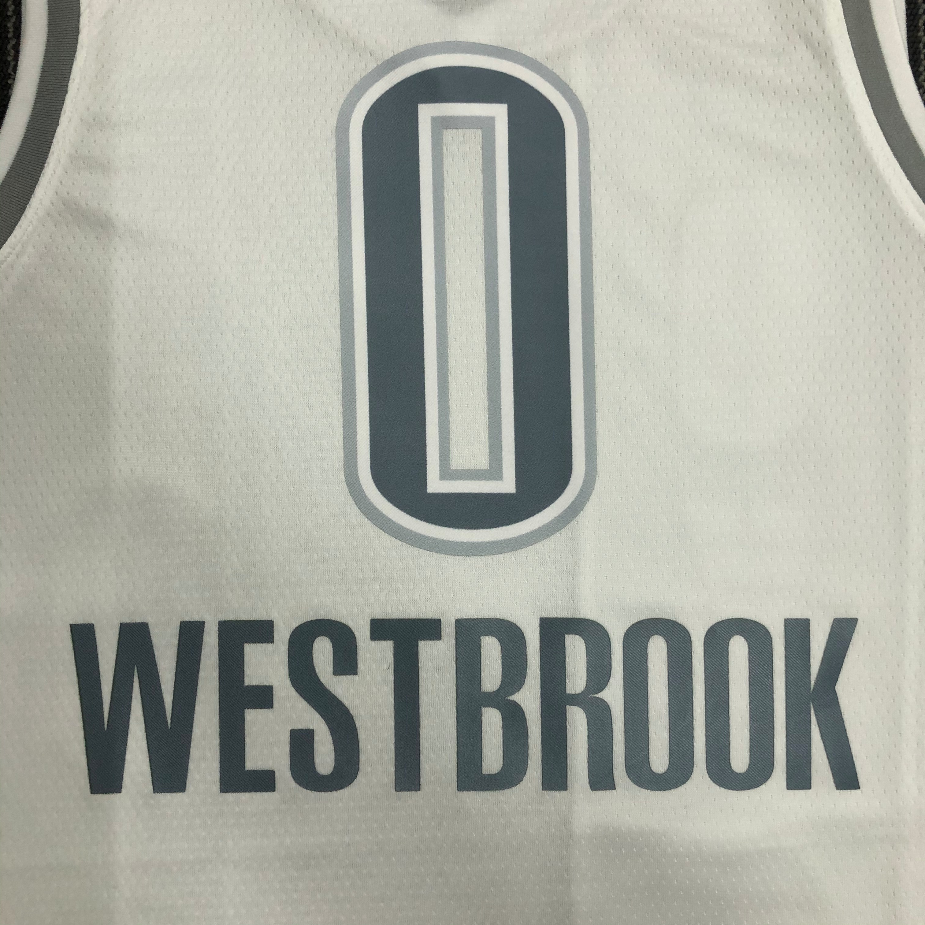 NBA Men 75th Anniversary Oklahoma City Thunder City Version White #0 WESTBROOK Jersey High Quality Name and Number Print - leoleo123123