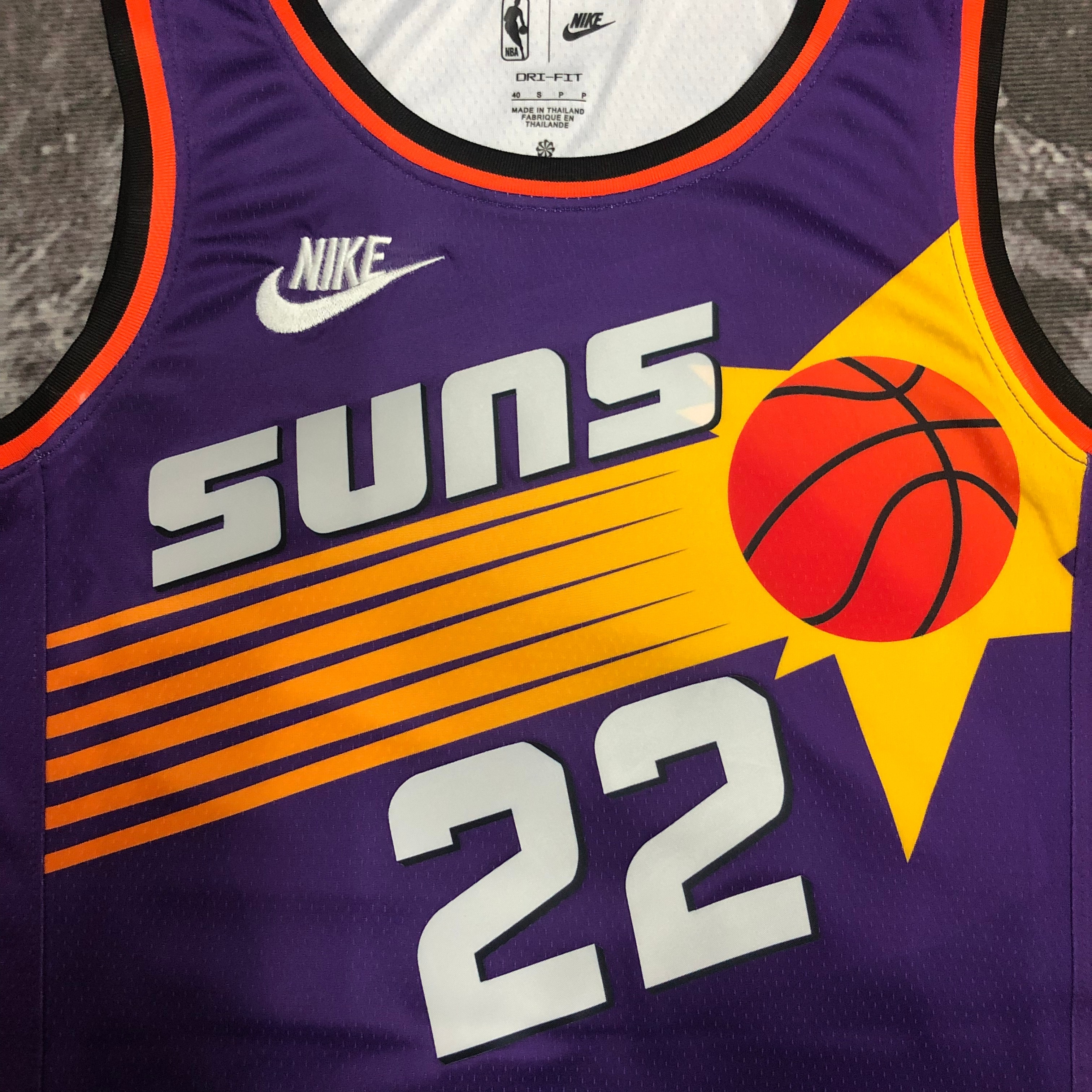 NBA Men Season 2023 Phoenix Suns Purple Retro #22 AYTON Jersey High Quality Name and Number Print - leoleo123123