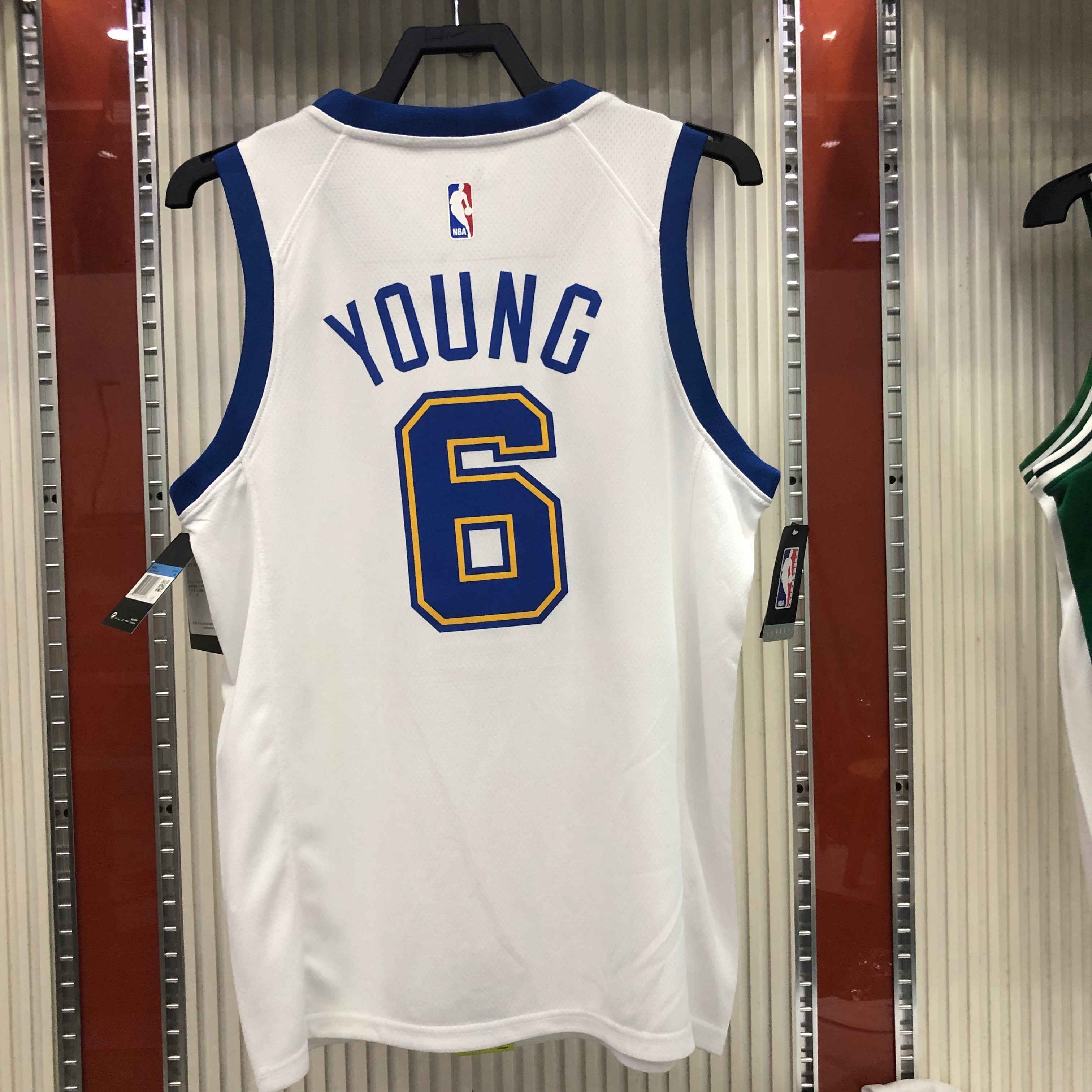 NBA Men Golden State Warriors Retro White #6 YOUNG Jersey High Quality Name and Number Print - leoleo123123