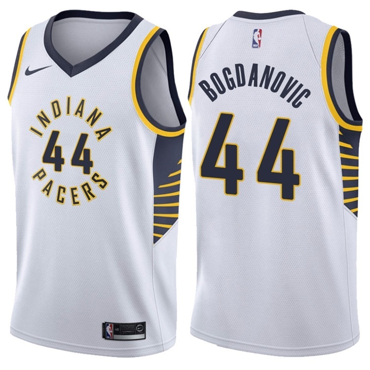 NBA Men Indiana Pacers White #44 BOGDANOVIC Jersey High Quality Name and Number Print - leoleo123123