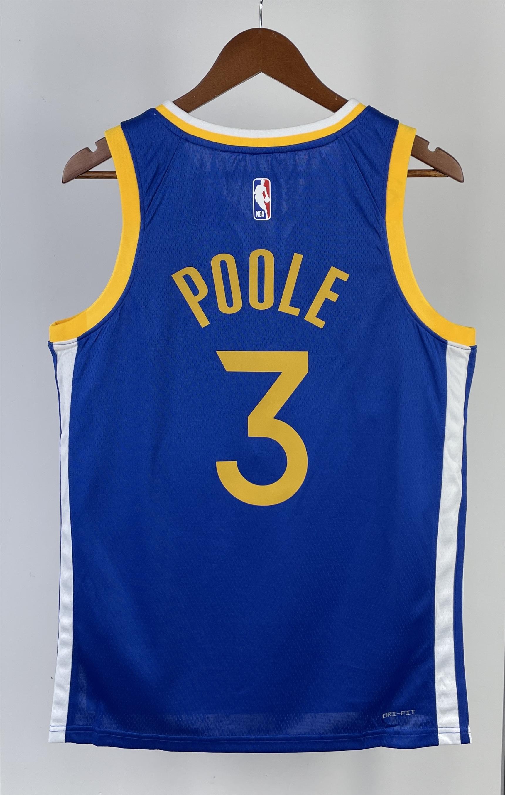 NBA Men 2023 Golden State Warriors Blue #3 POOLE Swingman Jersey - leoleo123123