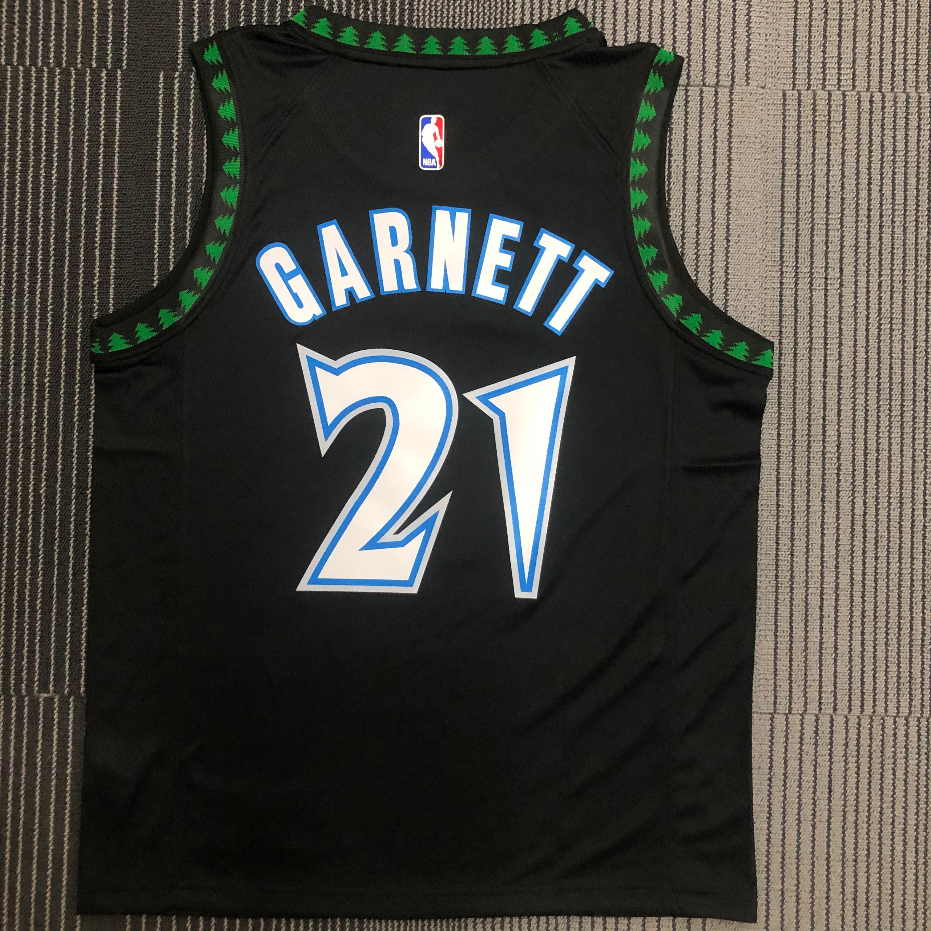 NBA Men Minnesota Timberwolves Retro Black #21 GARNETT Jersey High Quality Name and Number Print - leoleo123123