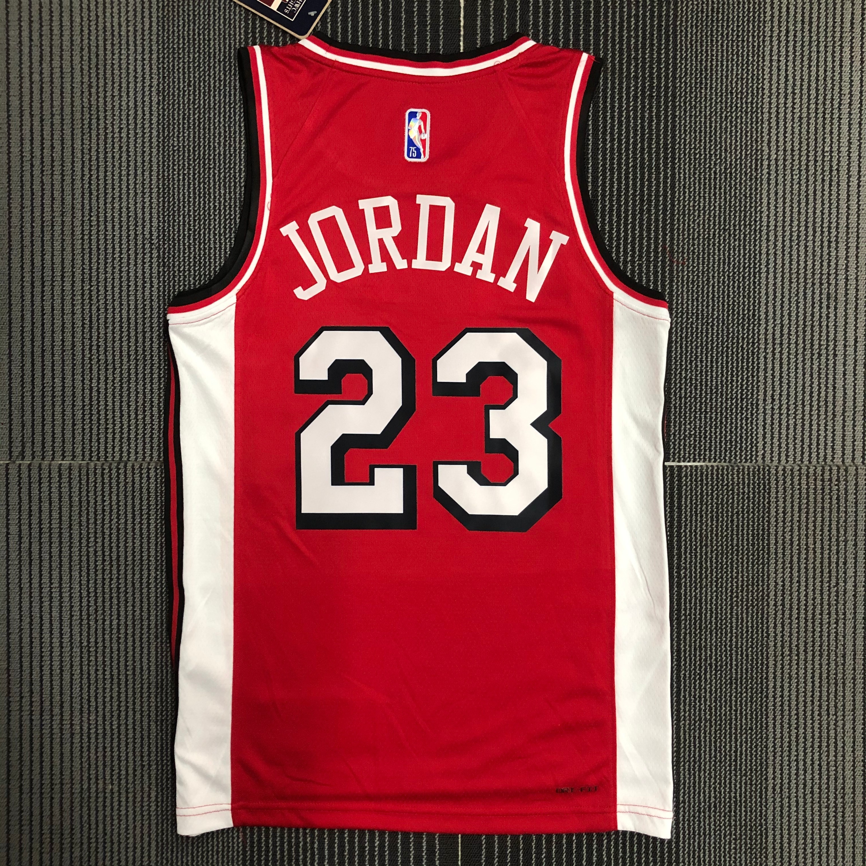 NBA Men 75th Anniversary Season 2022 Chicago Bulls Red #23 JORDAN Jersey High Quality Name and Number Print - leoleo123123