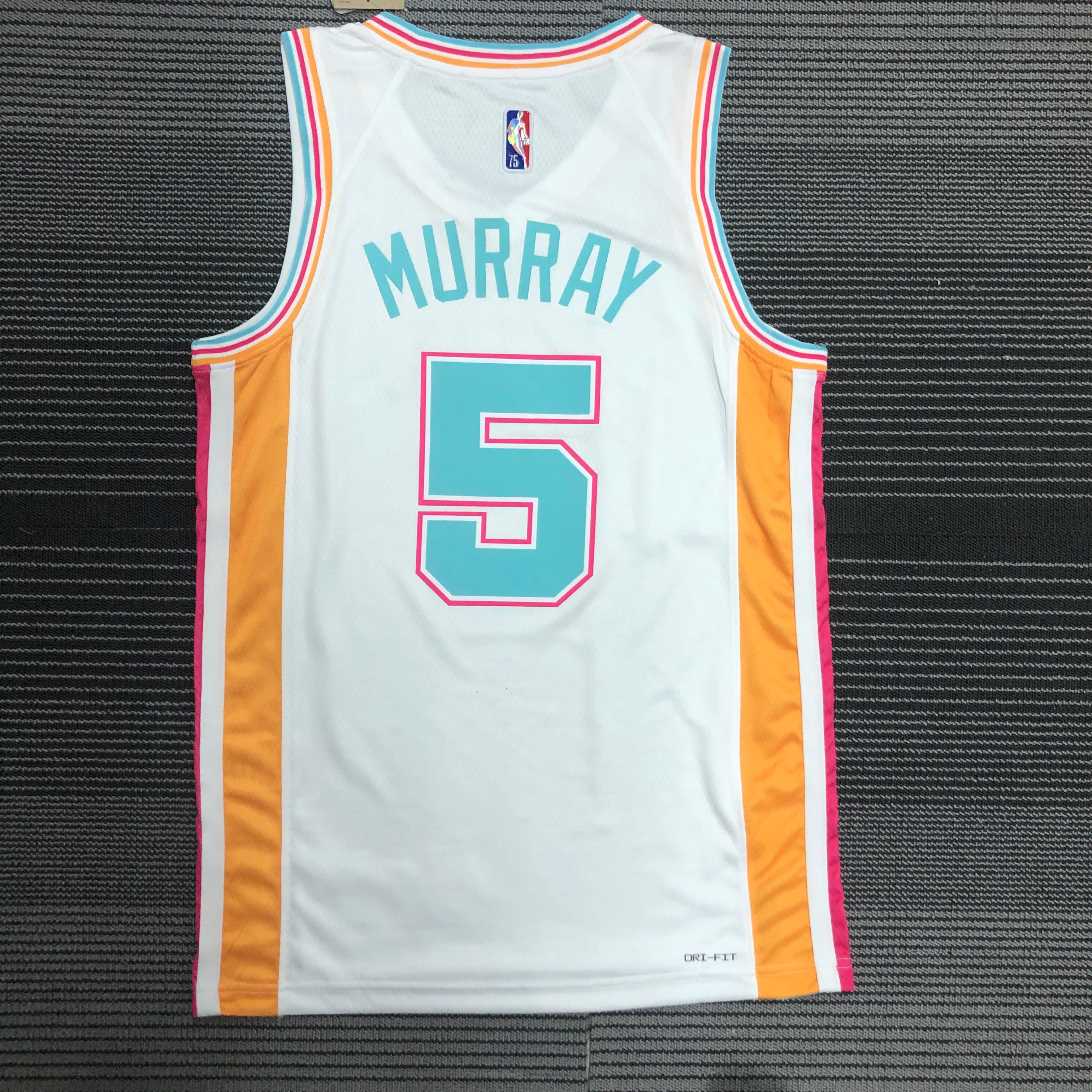 NBA Men 75th Anniversary Season 2022 San Antonio Spurs White #5 MURRAY Jersey High Quality Name and Number Print - leoleo123123