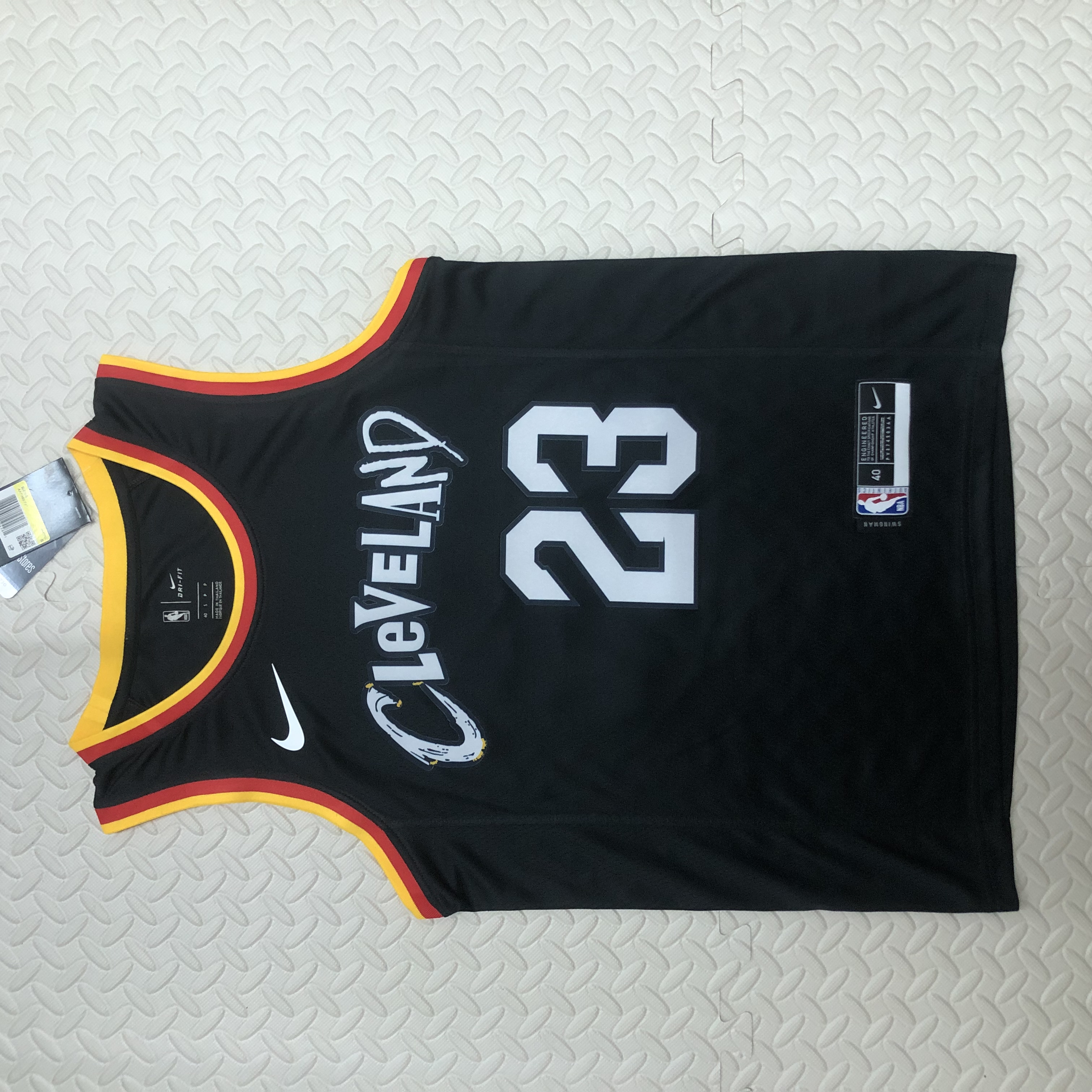 NBA Season 2021 Men Cleveland Cavaliers Black #23 JAMES Jersey High Quality Name and Number Print - leoleo123123