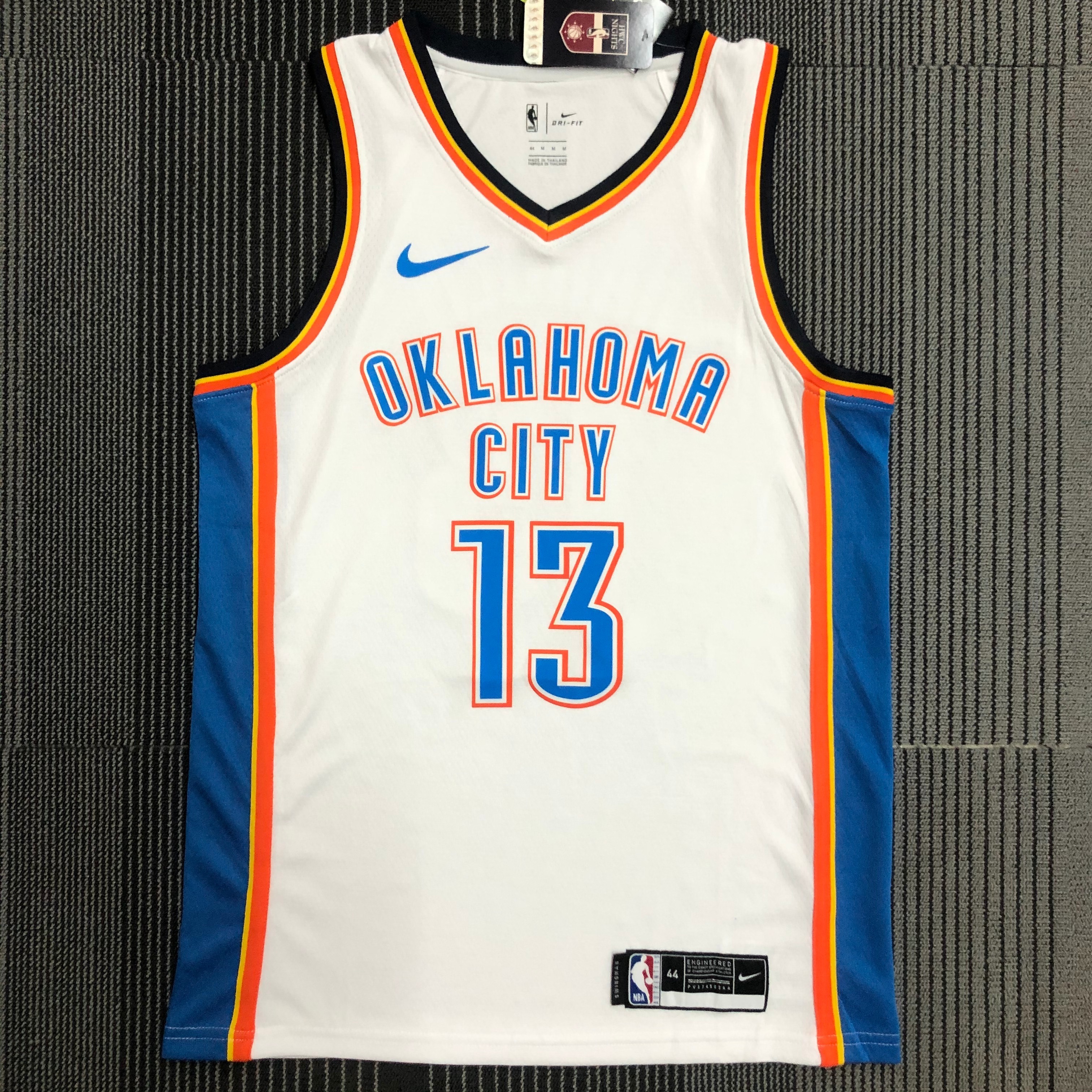 NBA Men Oklahoma City Thunder White #13 HARDEN Jersey High Quality Name and Number Print - leoleo123123