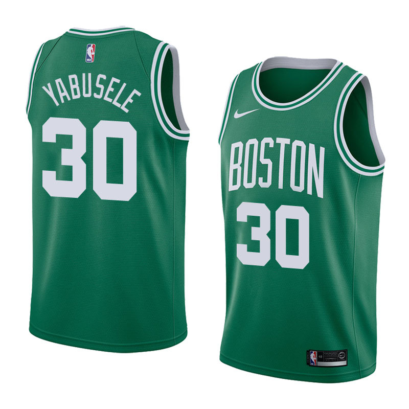 NBA Boston Celtics Green with White Name #30 YABUSELE Jersey High Quality Name and Number Print - leoleo123123