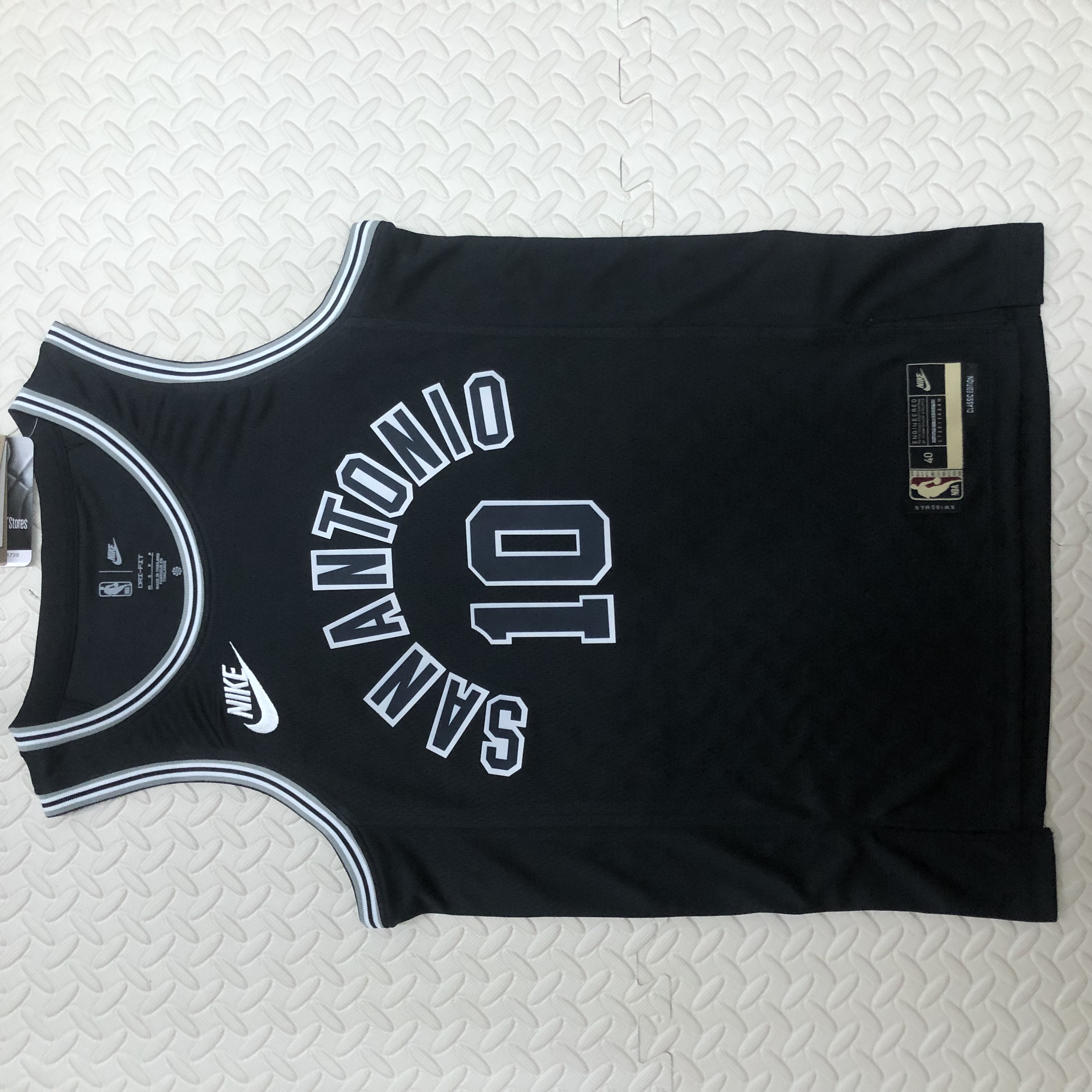 NBA Men Season 2023 San Antonio Spurs Black Retro #10 DEROZAN Jersey High Quality Name and Number Print - leoleo123123