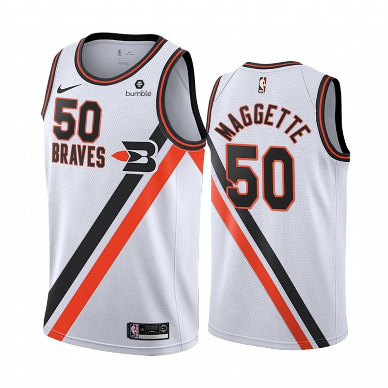 NBA Men Los Angeles Clippers Retro White #50 MAGGETTE Jersey High Quality Name and Number Print - leoleo123123