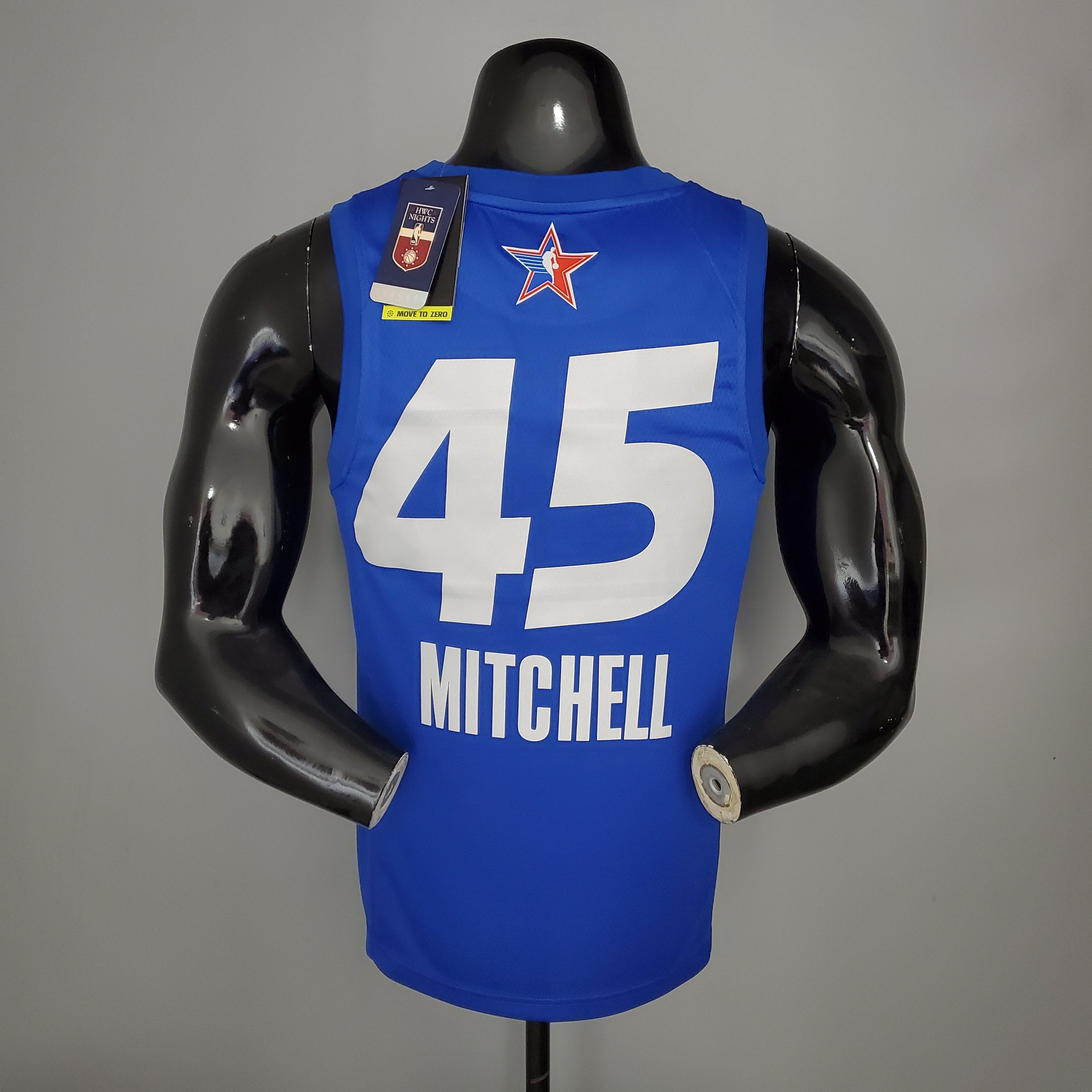 NBA Men 2021 All Star Jerseys Blue #45 MITCHELL Jersey High Quality Name and Number Print - leoleo123123