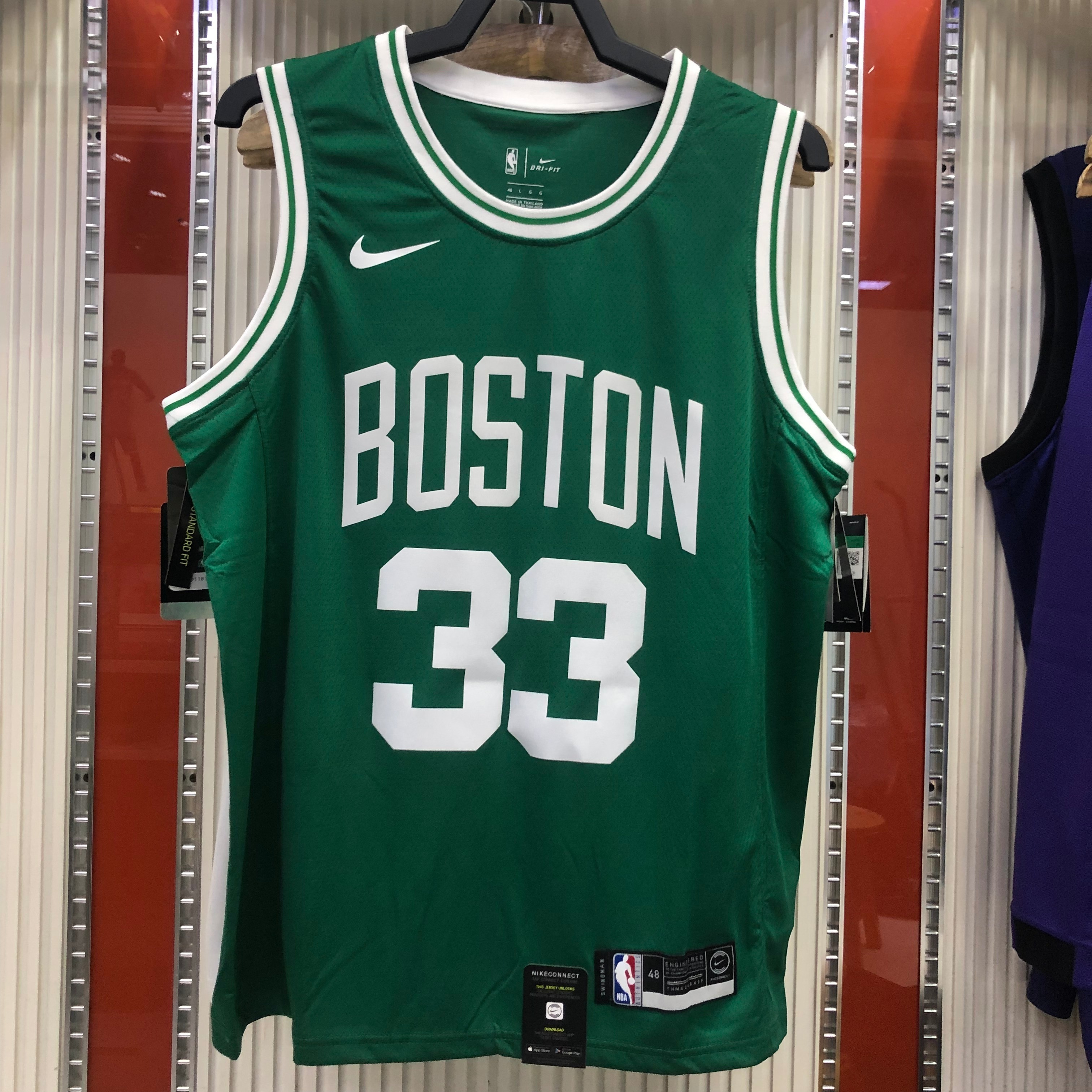 NBA Boston Celtics Green with White Name #33 BIRD Jersey High Quality Name and Number Print - leoleo123123
