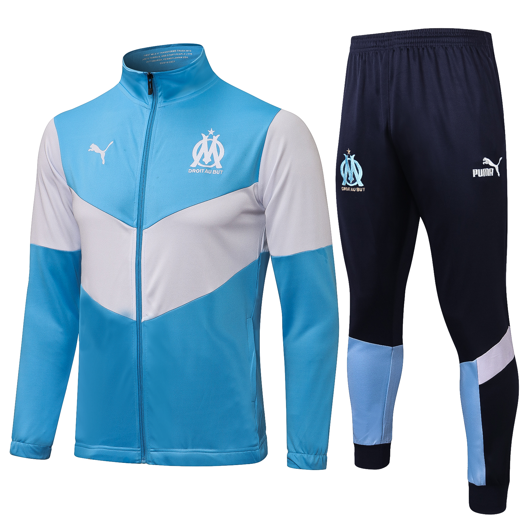 21-22 Marseille Sky Blue Jacket Tracksuit Thai Quality - leoleo123123