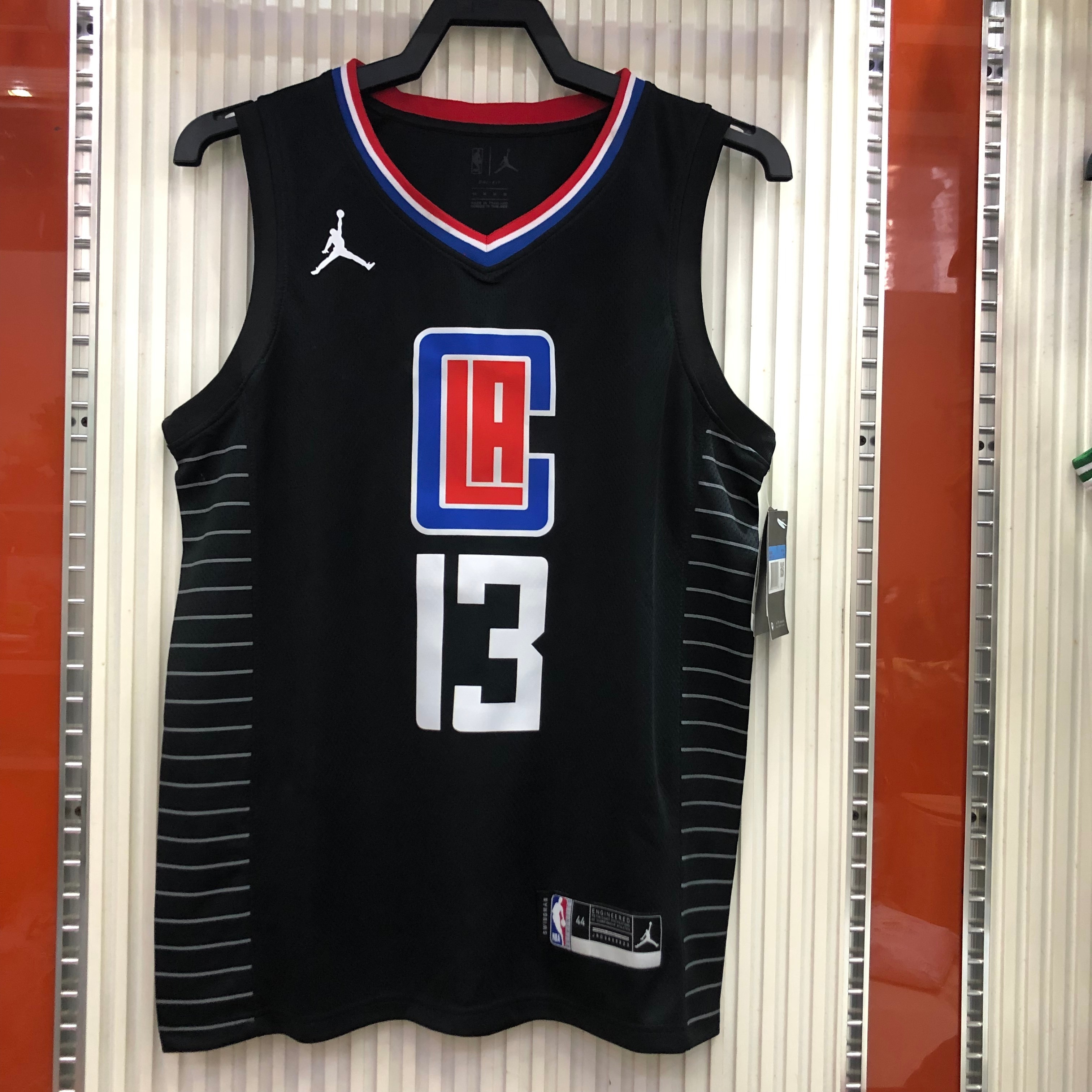 NBA Men Season 2021 Los Angeles Clippers Black City #13 GEORGE Jersey with Jordan Logo High Quality Name and Number Print - leoleo123123