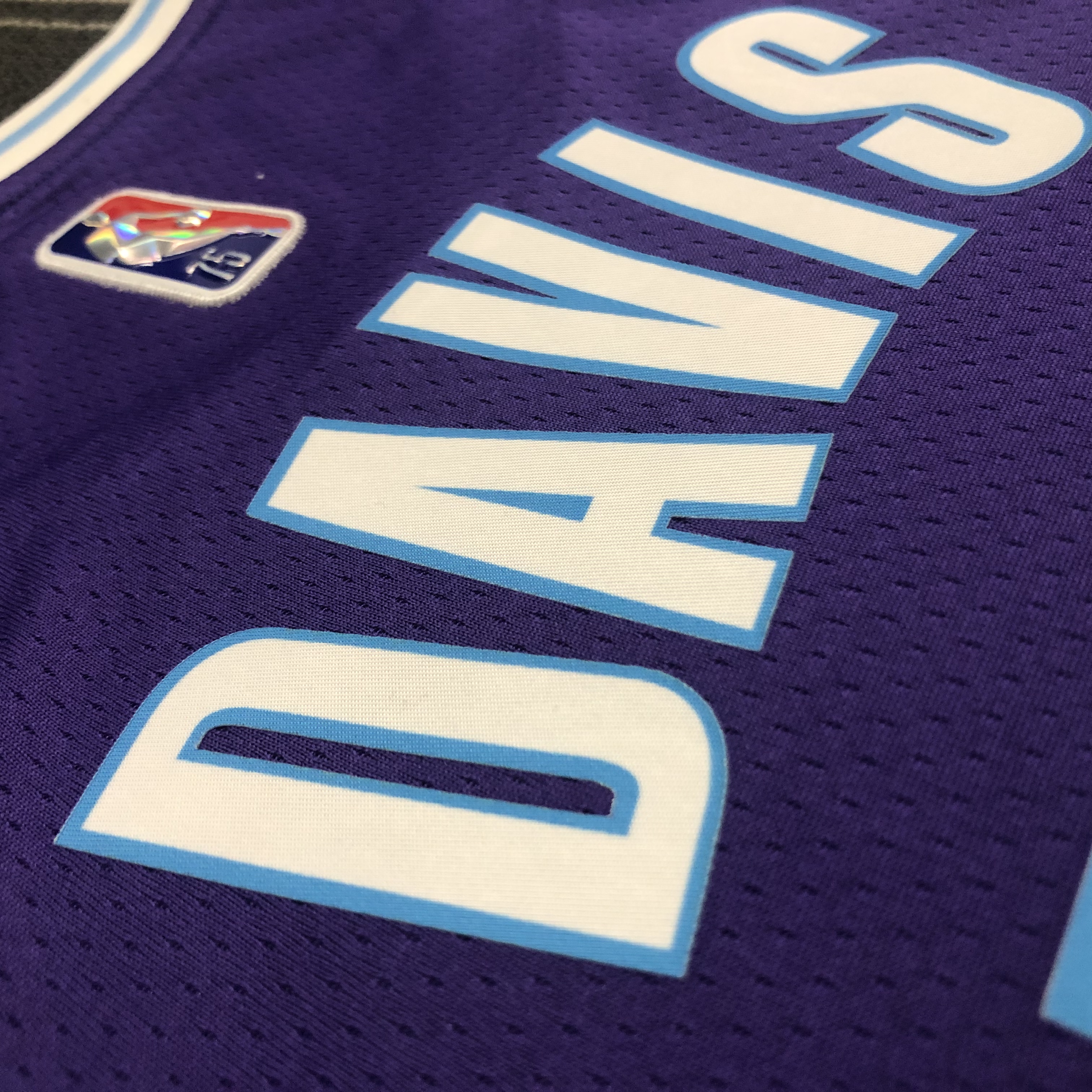NBA Season 2022 75th Anniversary Los Angeles Lakers Purple Round Neck #3 DAVIS Jersey High Quality Name and Number Print - leoleo123123