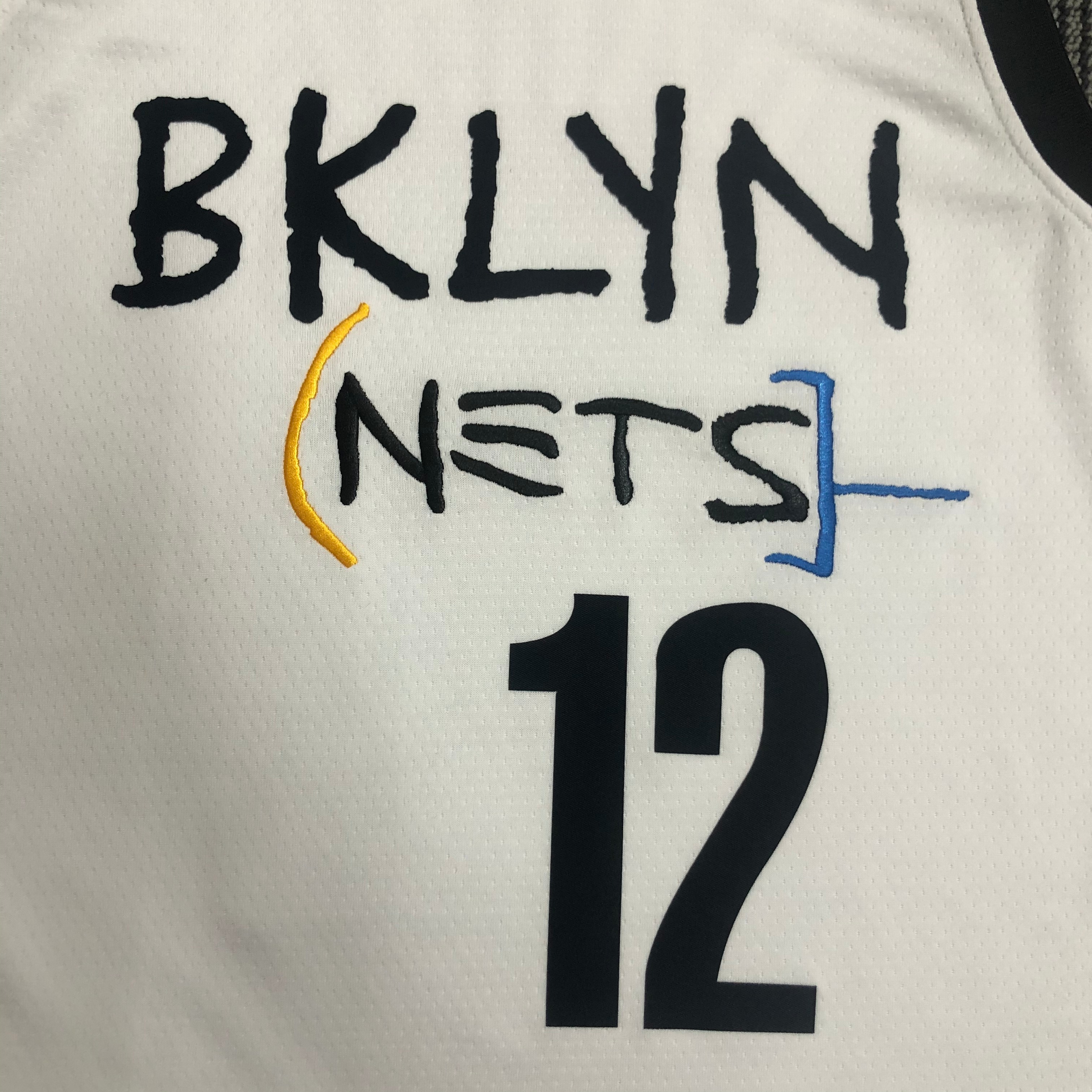 NBA Men Season 2021 Brooklyn Nets White City #12 HARRIS Jersey High Quality Name and Number Print - leoleo123123