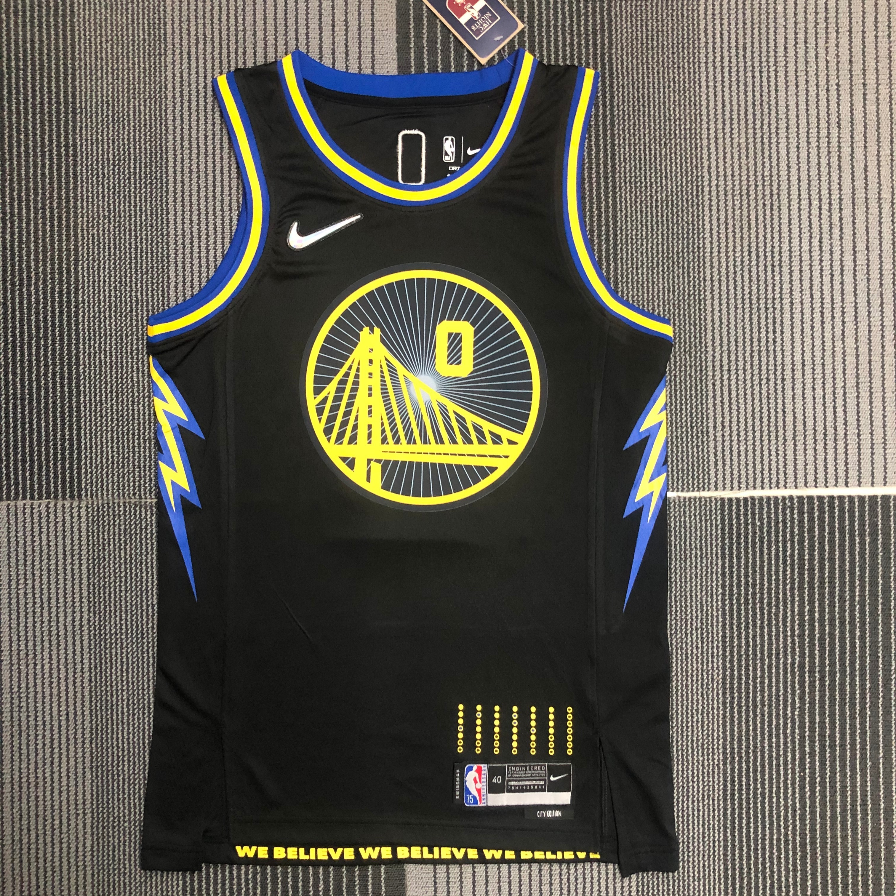 NBA Men 75th Anniversary Season 2022 Golden State Warriors Black #0 PAYTON II Jersey High Quality Name and Number Print - leoleo123123