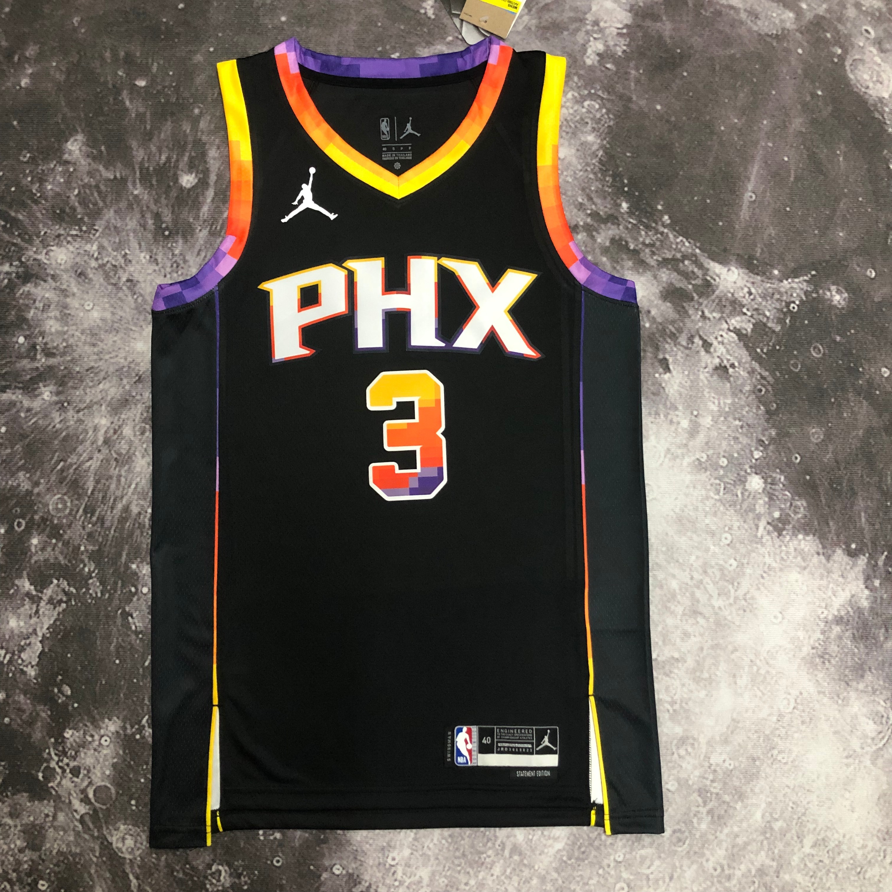 NBA Men Season 2023 Phoenix Suns Black with Jordan Logo #3 PAUL Jersey High Quality Name and Number Print - leoleo123123