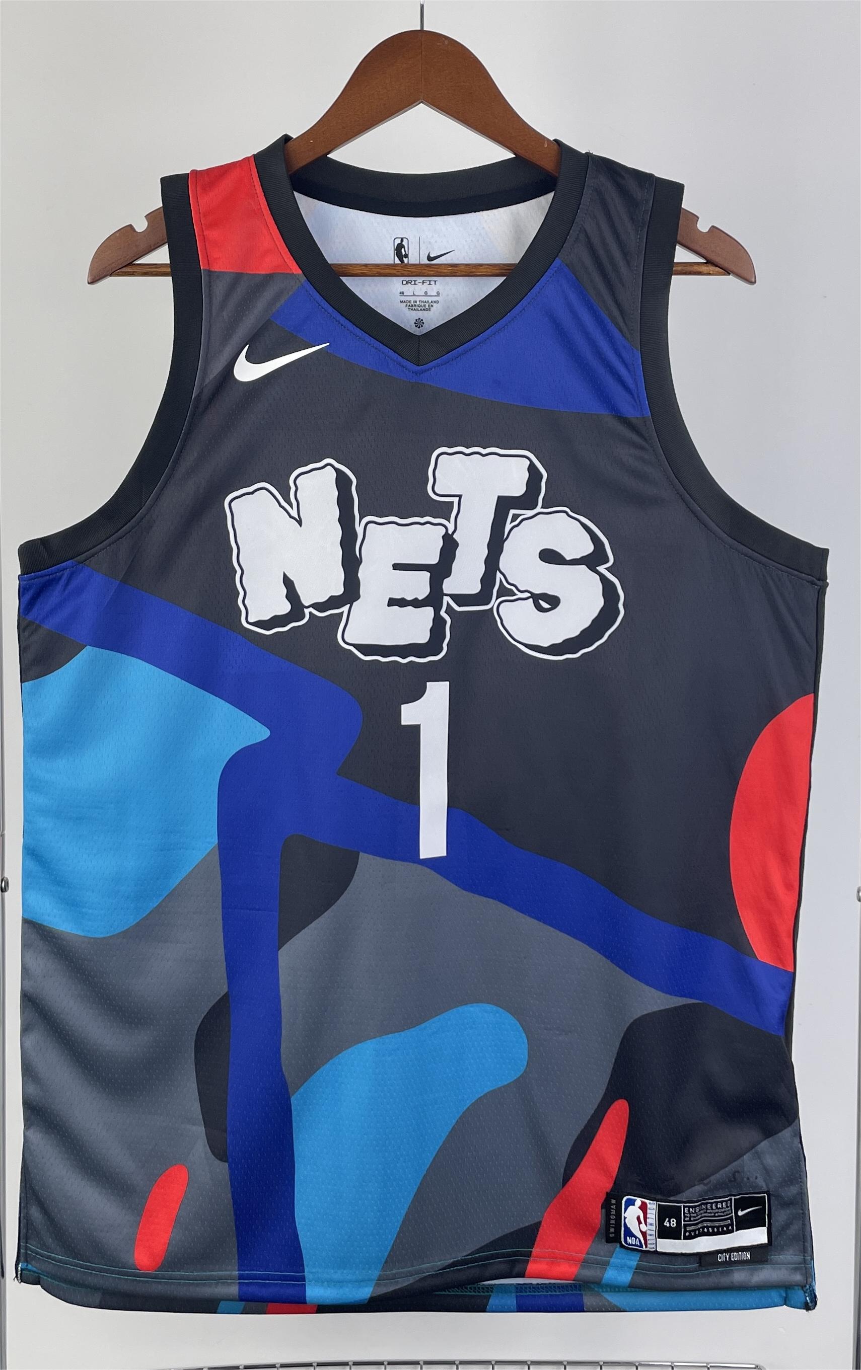 NBA Men 23-24 Brooklyn Nets City Edition #1 BRIDGES Swingman Jersey High Quality Name and Number Print - leoleo123123