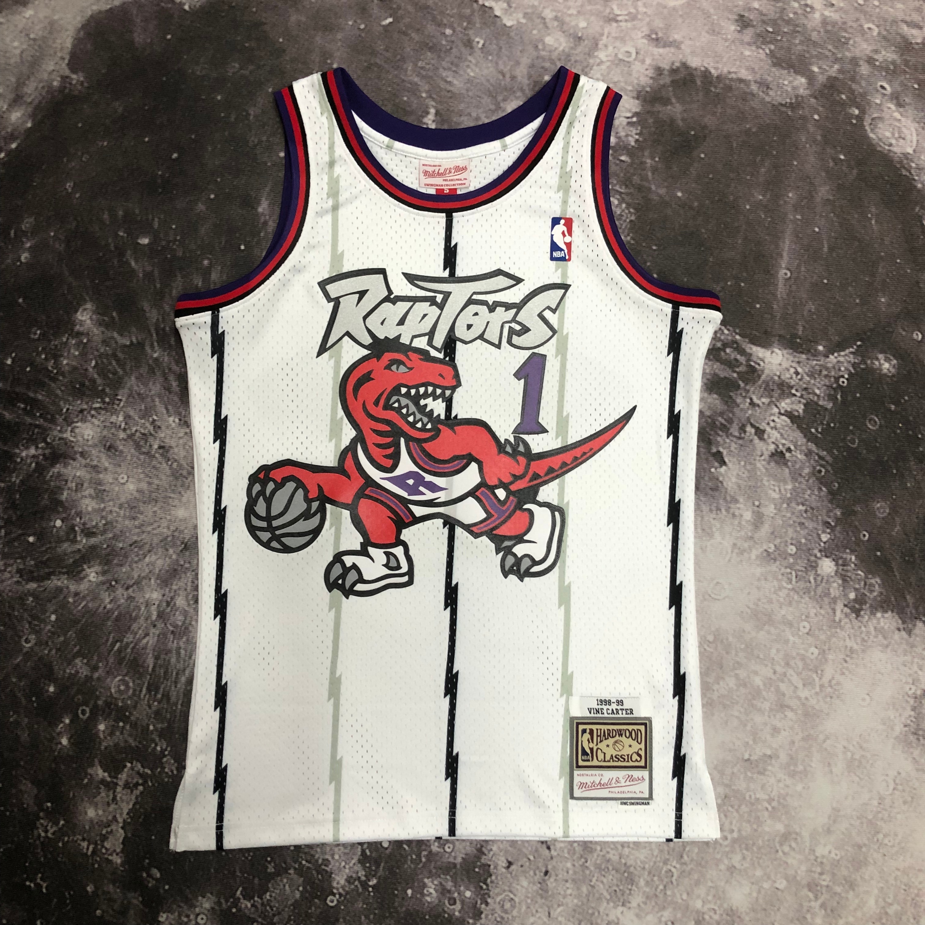 NBA Men Season 1998 Toronto Raptors Retro White #1 McGRADY Jersey High Quality Name and Number Print - leoleo123123