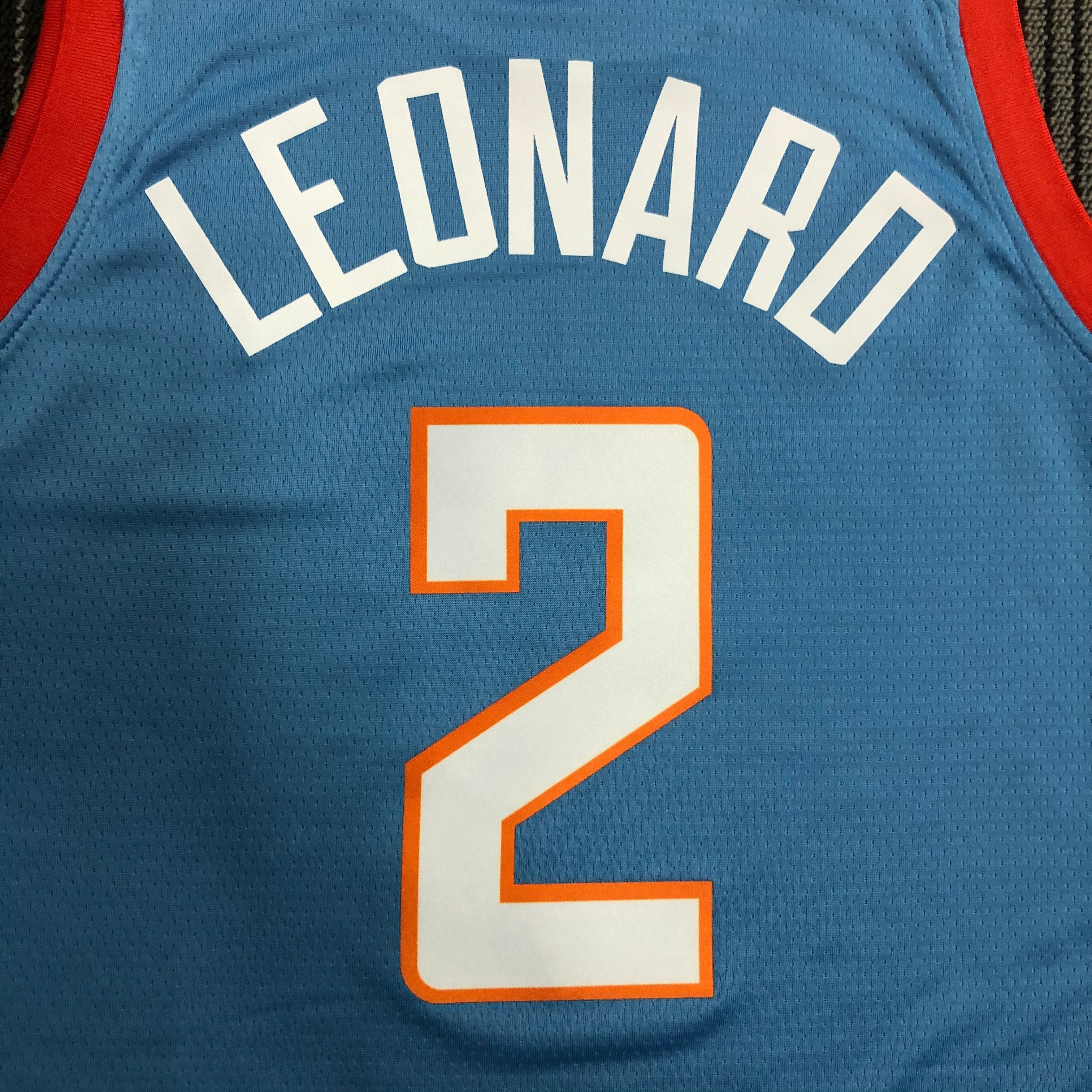 NBA Men Los Angeles Clippers Light Blue LEONARD#2 Jersey High Quality Name and Number Print - leoleo123123