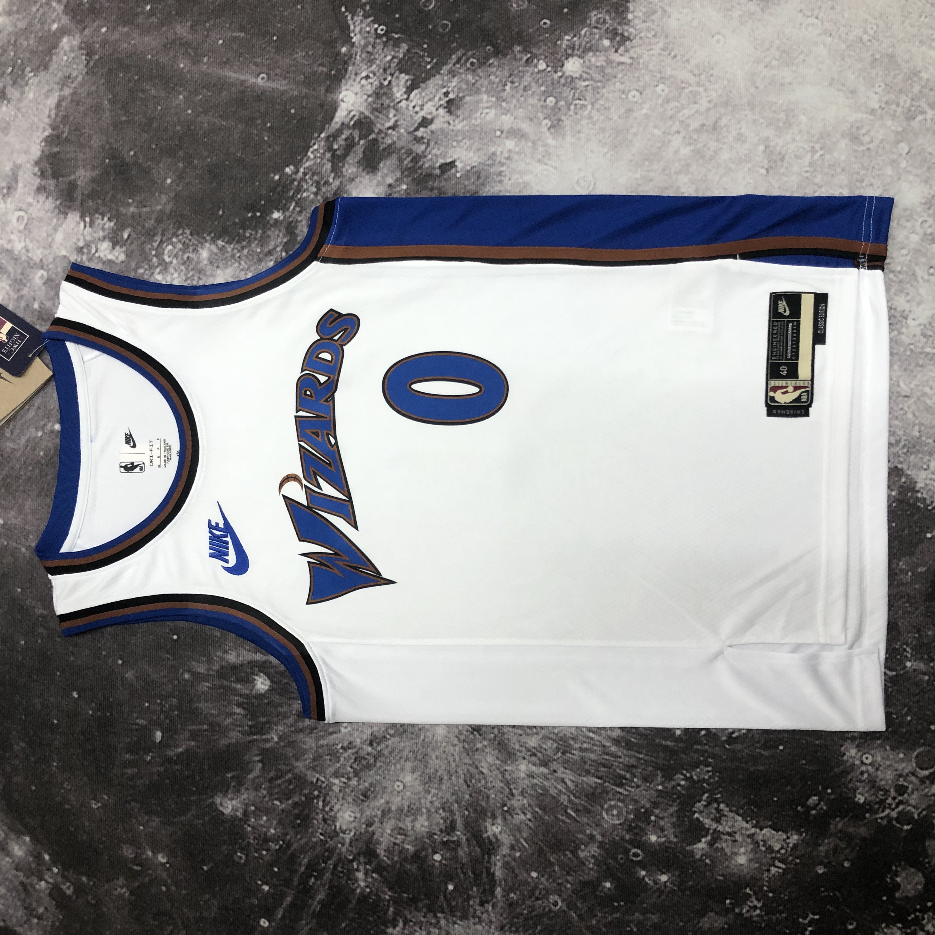 NBA Men Season 2023 Washington Wizards White Retro #0 ARENAS Jersey High Quality Name and Number Print - leoleo123123