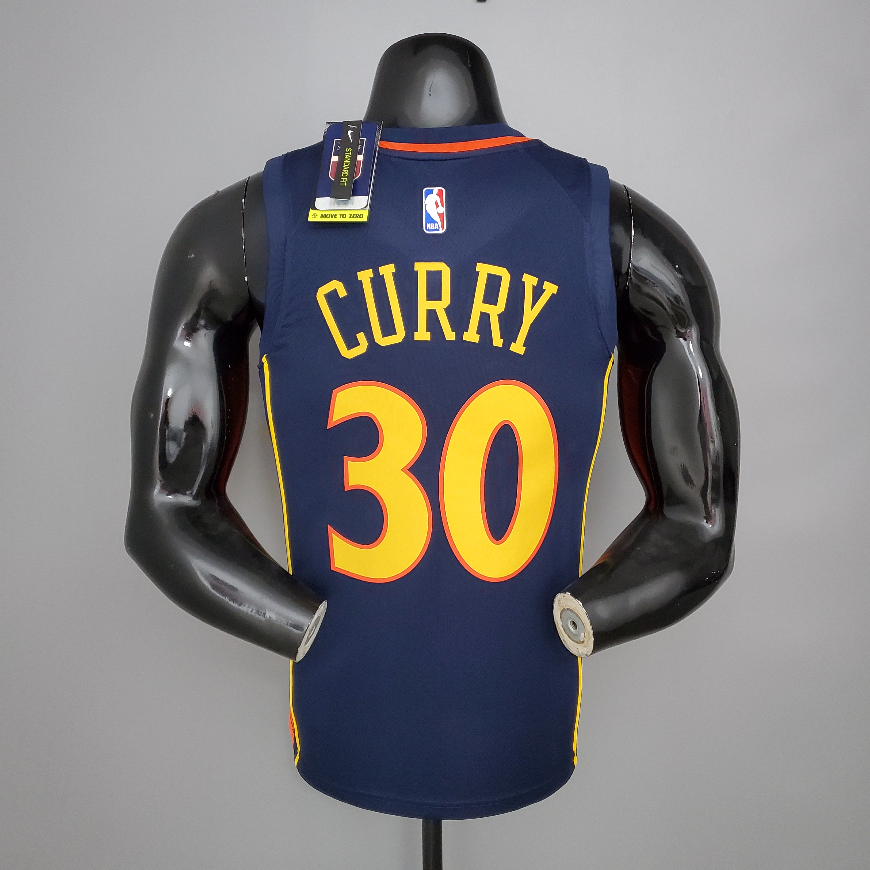 NBA Men Season 2021 Golden State Warriors Up-and-coming Star Dark Blue #30 CURRY Jersey High Quality Name and Number Print - leoleo123123