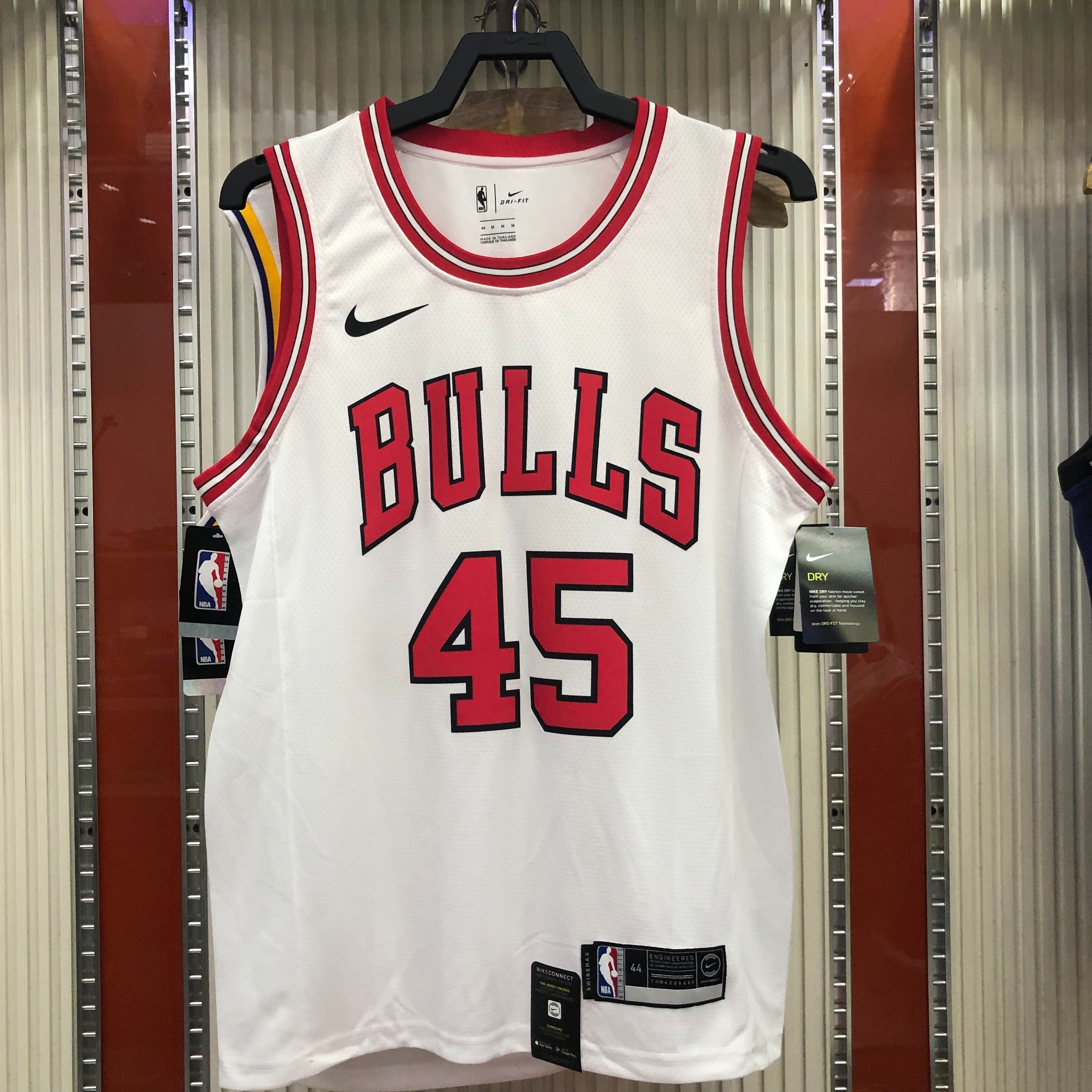 NBA Men Chicago Bulls White #45 JORDAN Jersey High Quality Name and Number Print - leoleo123123