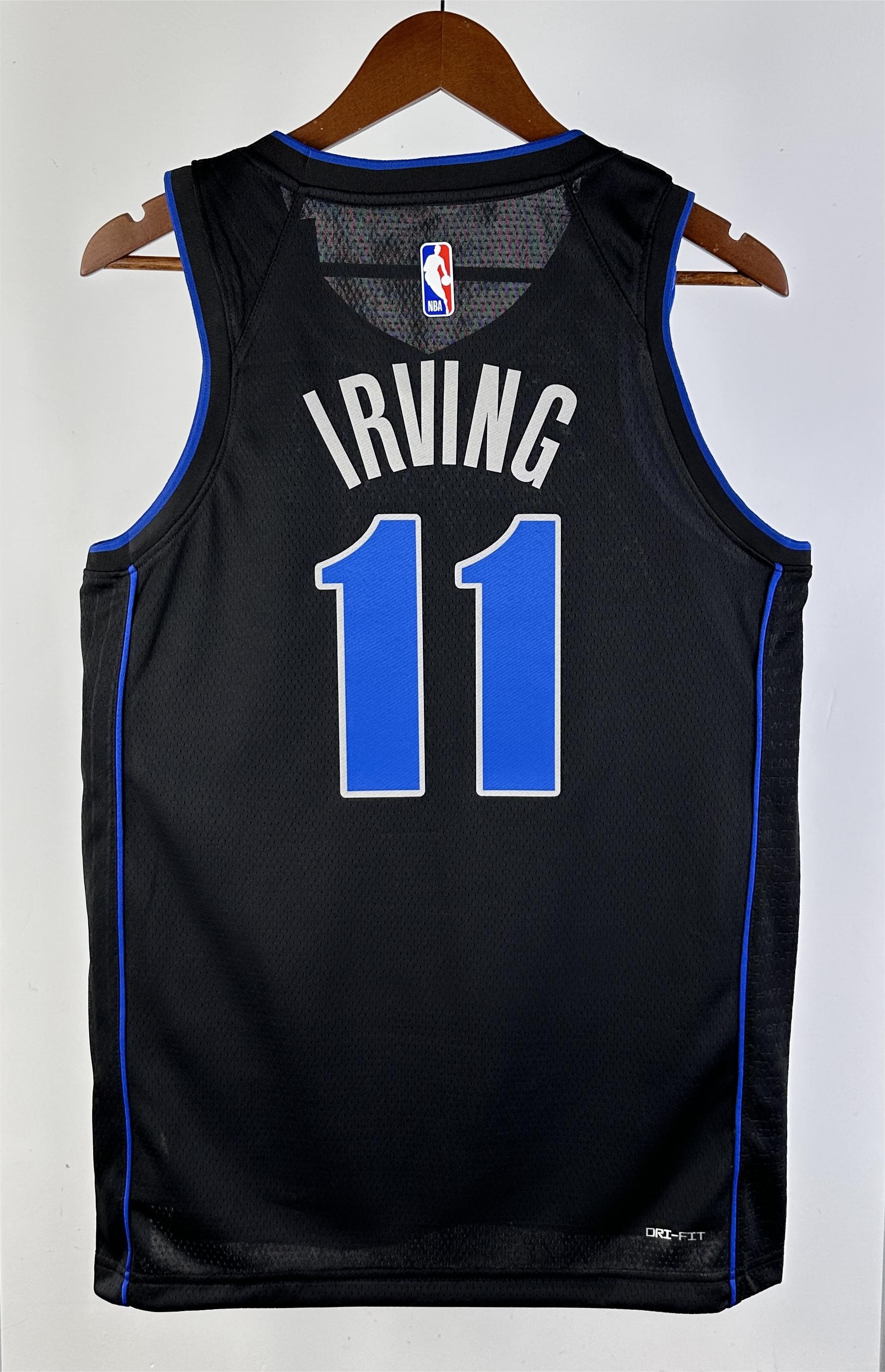 NBA Season 2024 Dallas Mavericks Black #11 IRVING Jersey High Quality Name and Number Print - leoleo123123