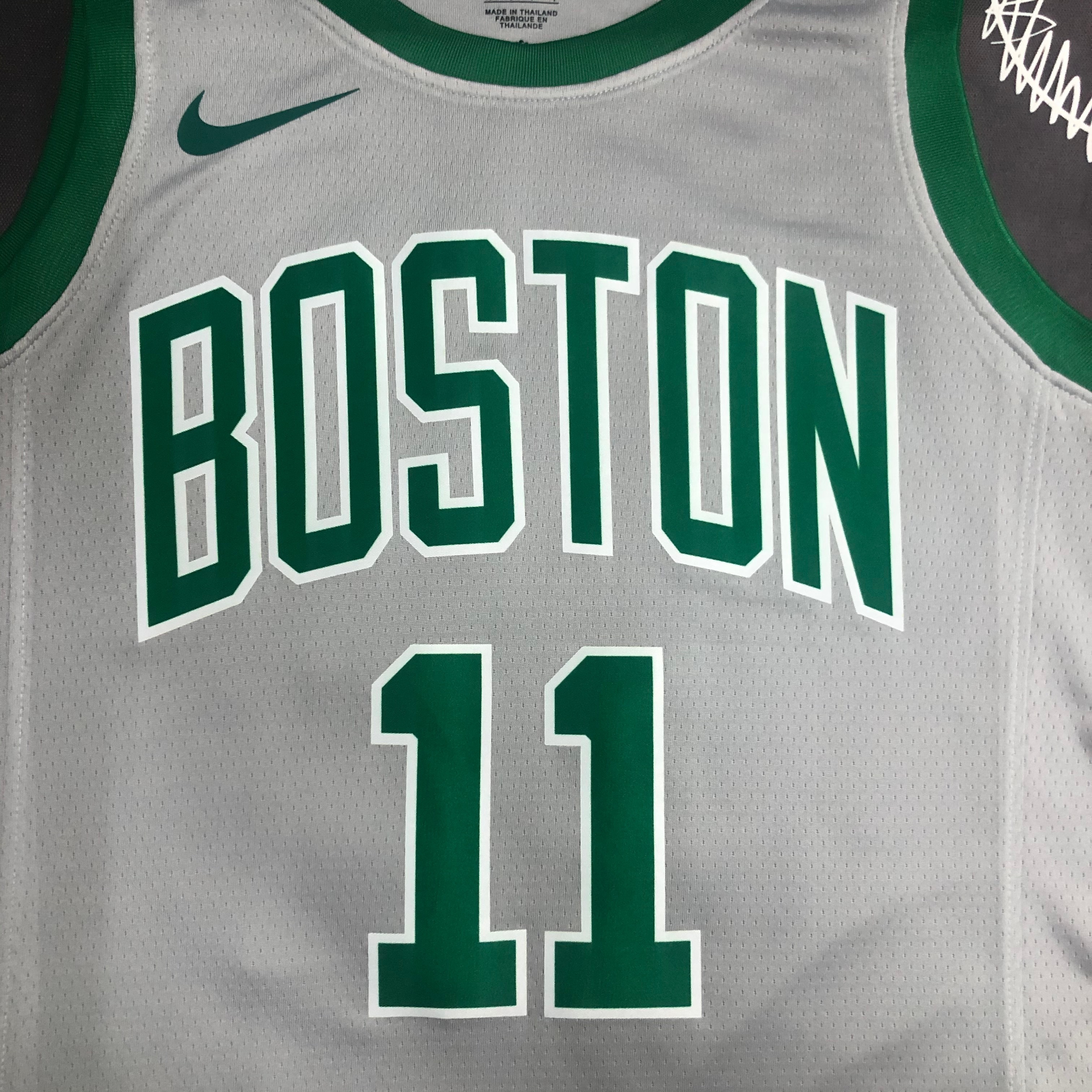 NBA Men Boston Celtics Grey #11 IRVING Jersey High Quality Name and Number Print - leoleo123123