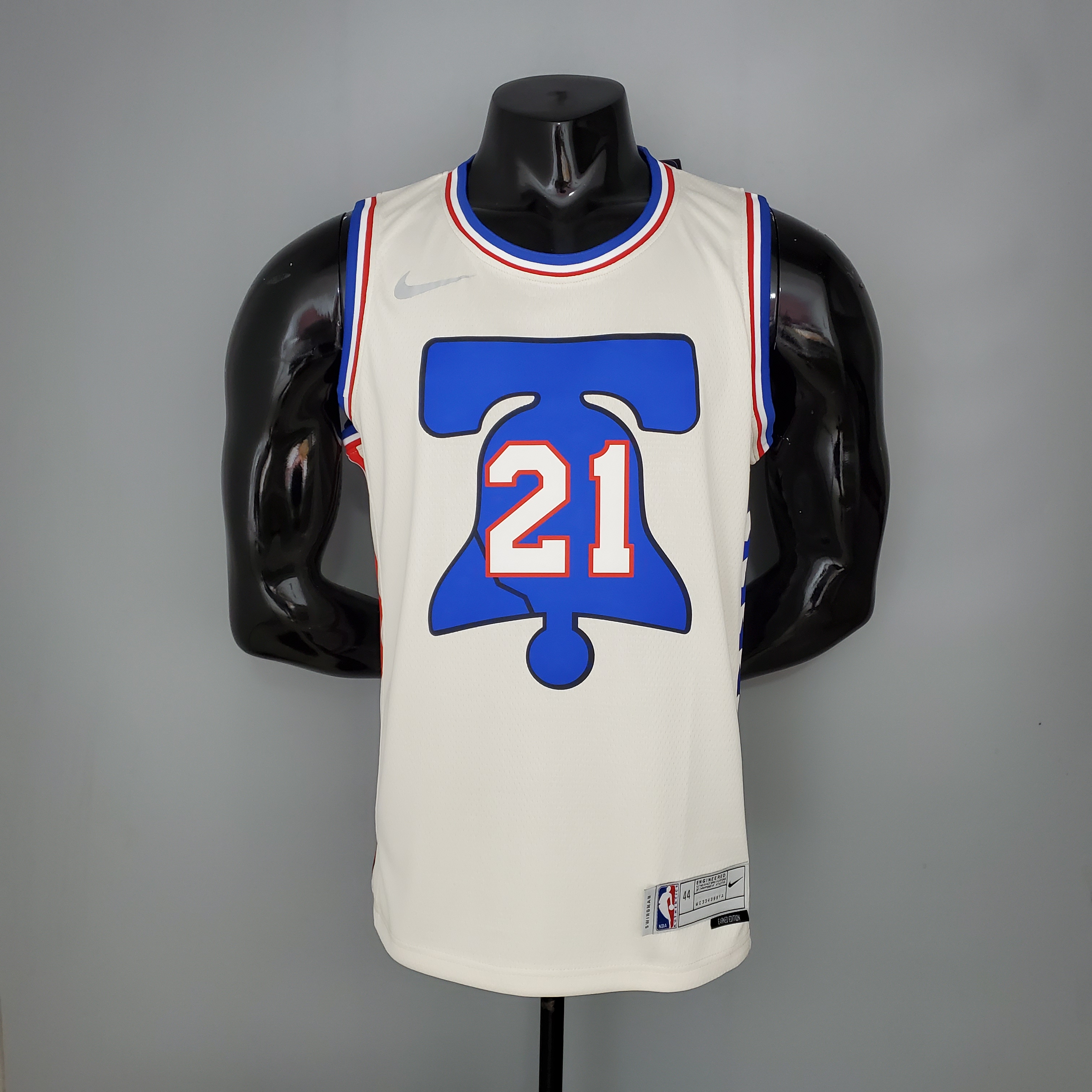 NBA Men Season 2021 Philadelphia 76ers White Rewarding Version #21 EMBIID Jersey High Quality Name and Number Print - leoleo123123