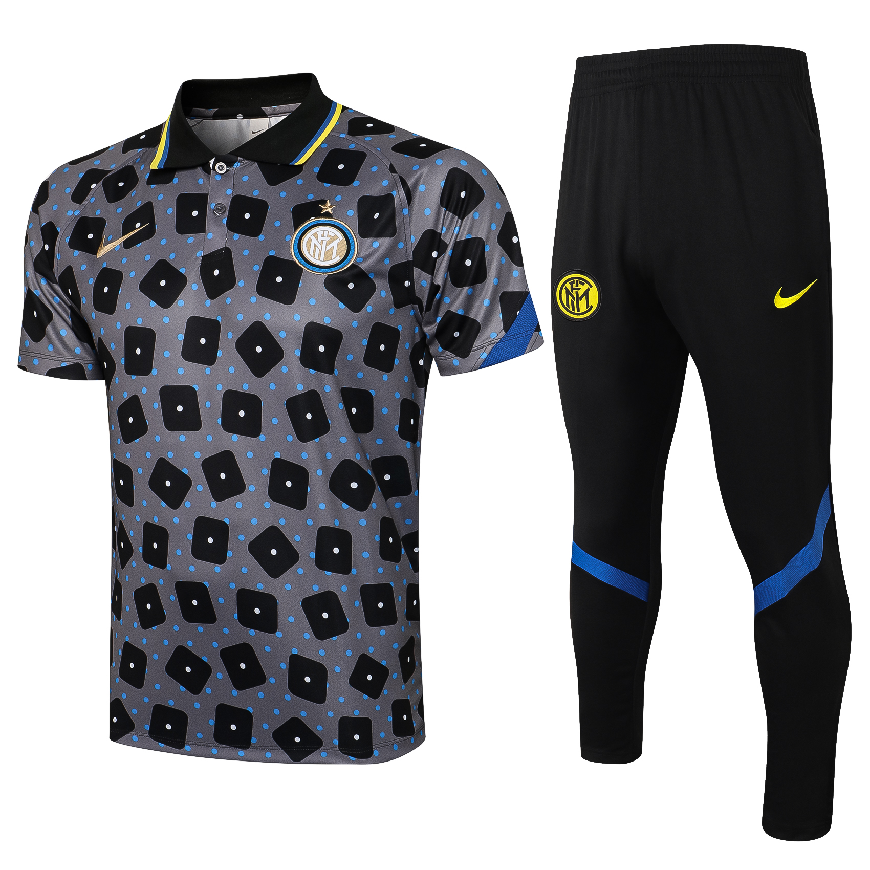 21-22 Inter Milan Grey Polo Training Tracksuit Thai Quality - leoleo123123