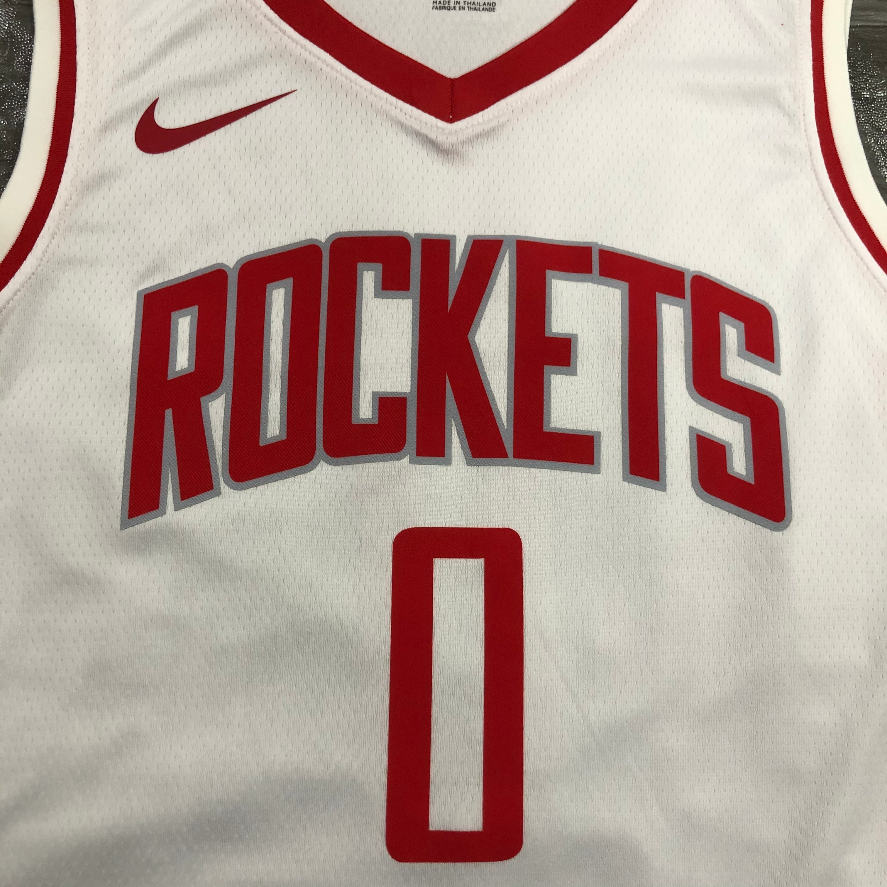 NBA Men Season 2021 Houston Rockets White #0 WESTBROOK Jersey High Quality Name and Number Print - leoleo123123