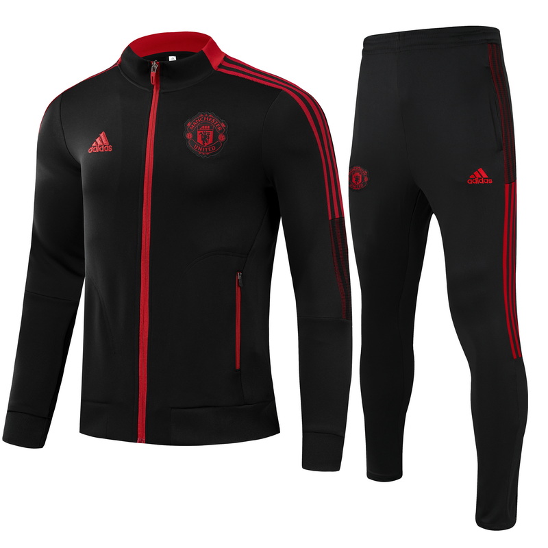 21/22 Man United Black Jacket Tracksuit Thai Quality - leoleo123123