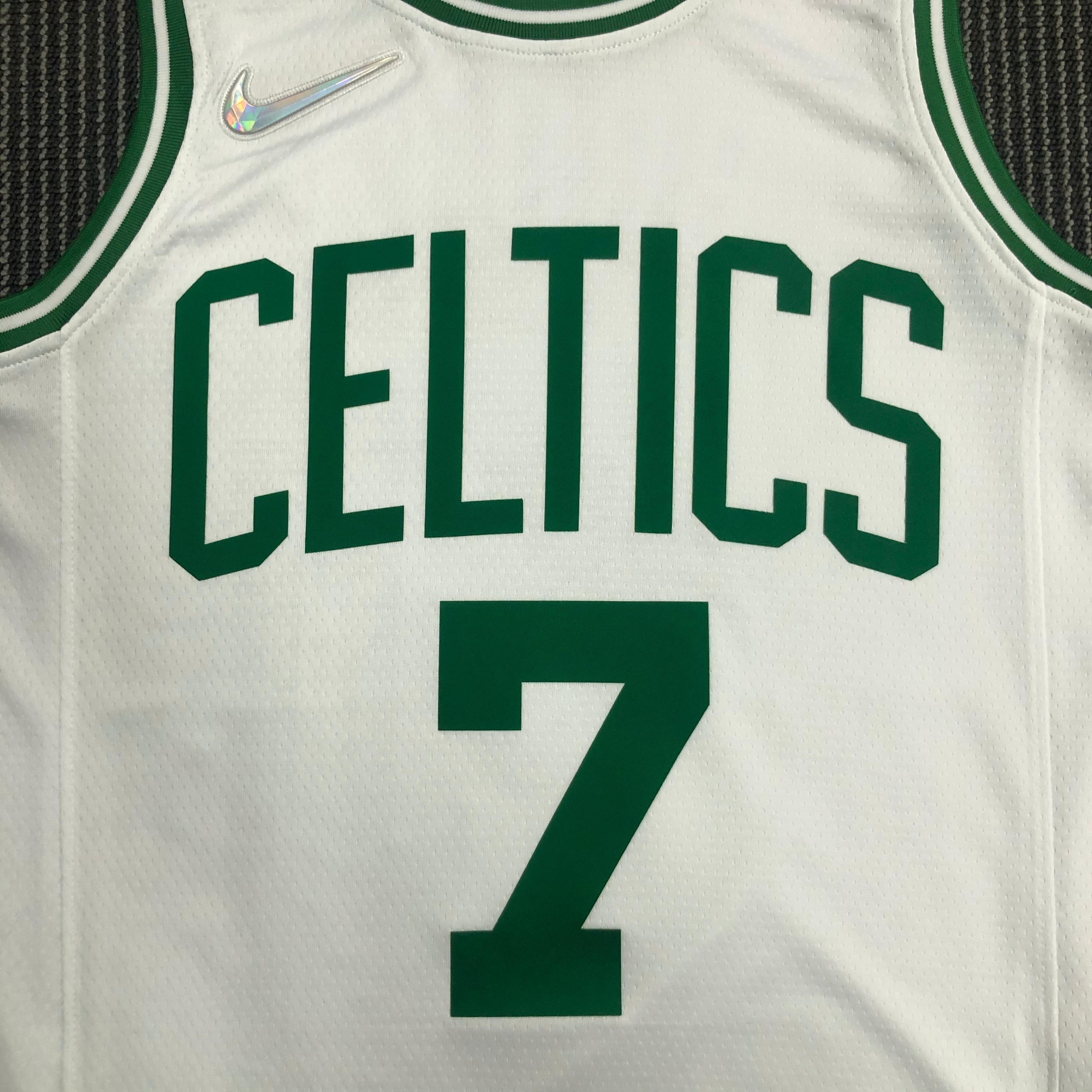 NBA 75th Anniversary Boston Celtics White #7 BROWN Jersey High Quality Name and Number Print - leoleo123123
