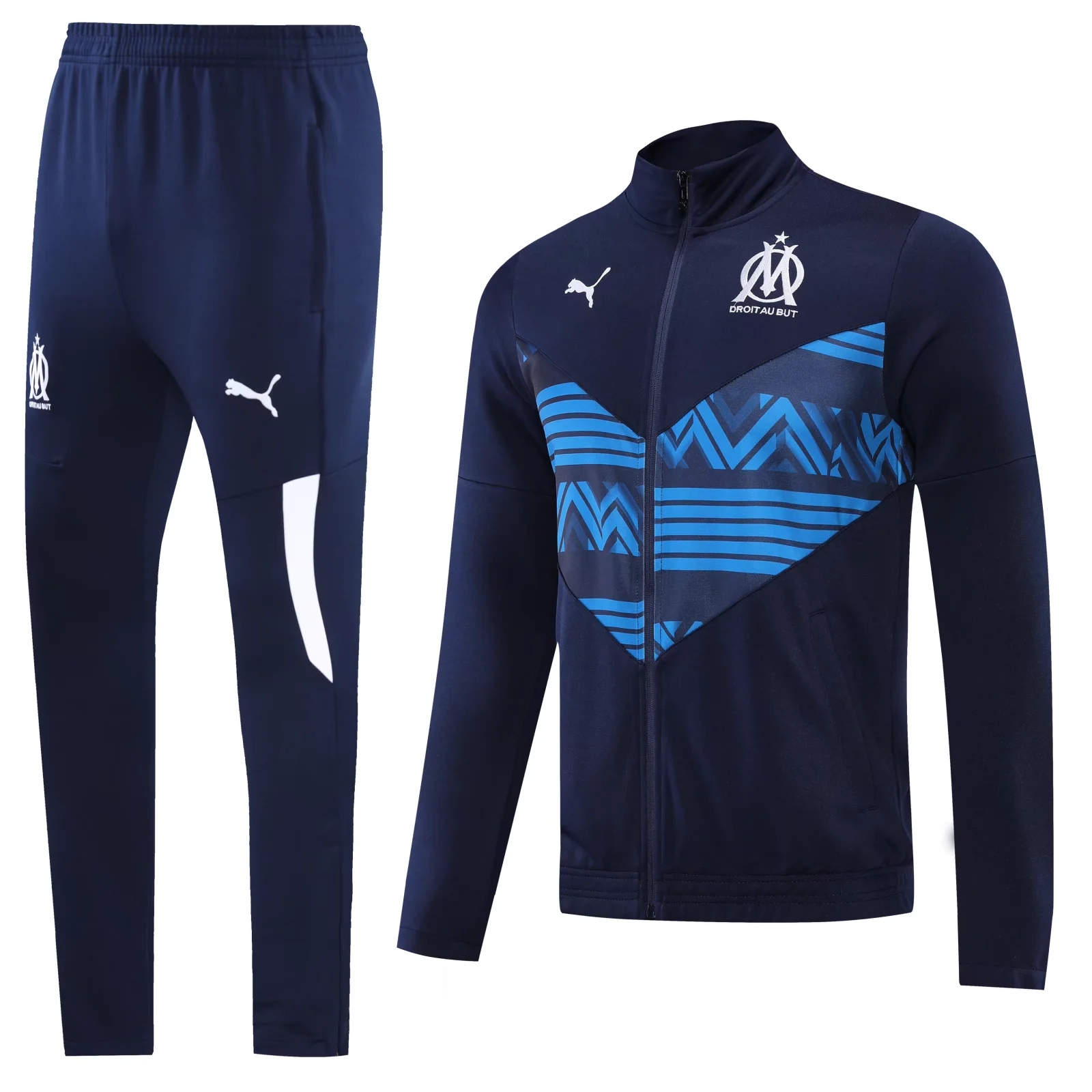 22-23 Marseille Navy Blue Jacket Tracksuit Thai Quality - leoleo123123