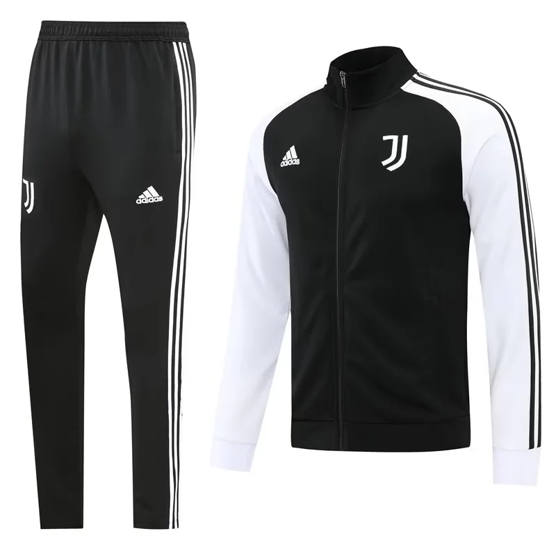 22-23 Juventus Black with White Sleeves Jacket Tracksuit Thai Quality - leoleo123123