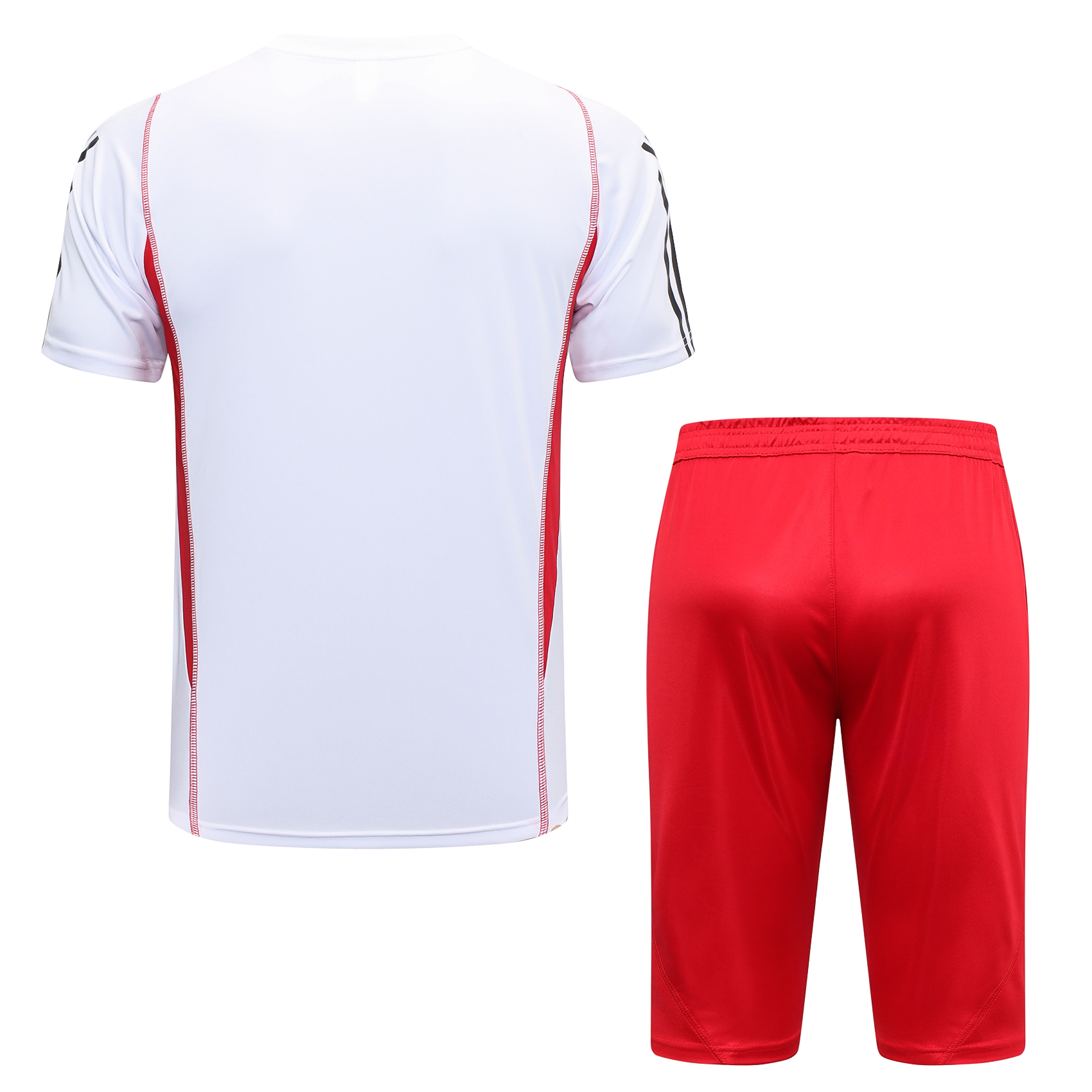 23/24 Flamengo White Short Sleeve and Short Pant Training Set -Training Tracksuit - leoleo123123