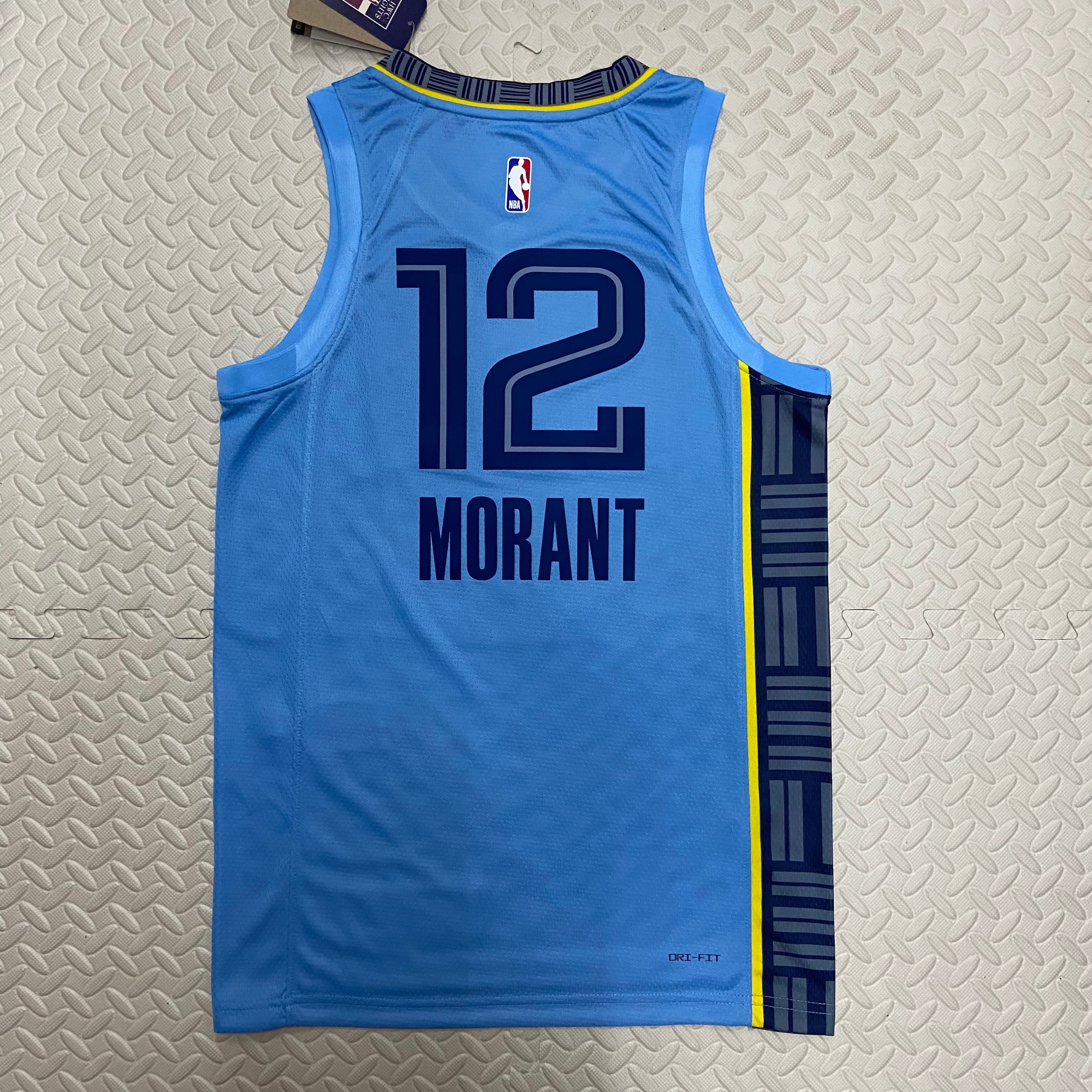 NBA Season 2023 Memphis Grizzlies Blue #12 MORANT Jersey High Quality Name and Number Print - leoleo123123