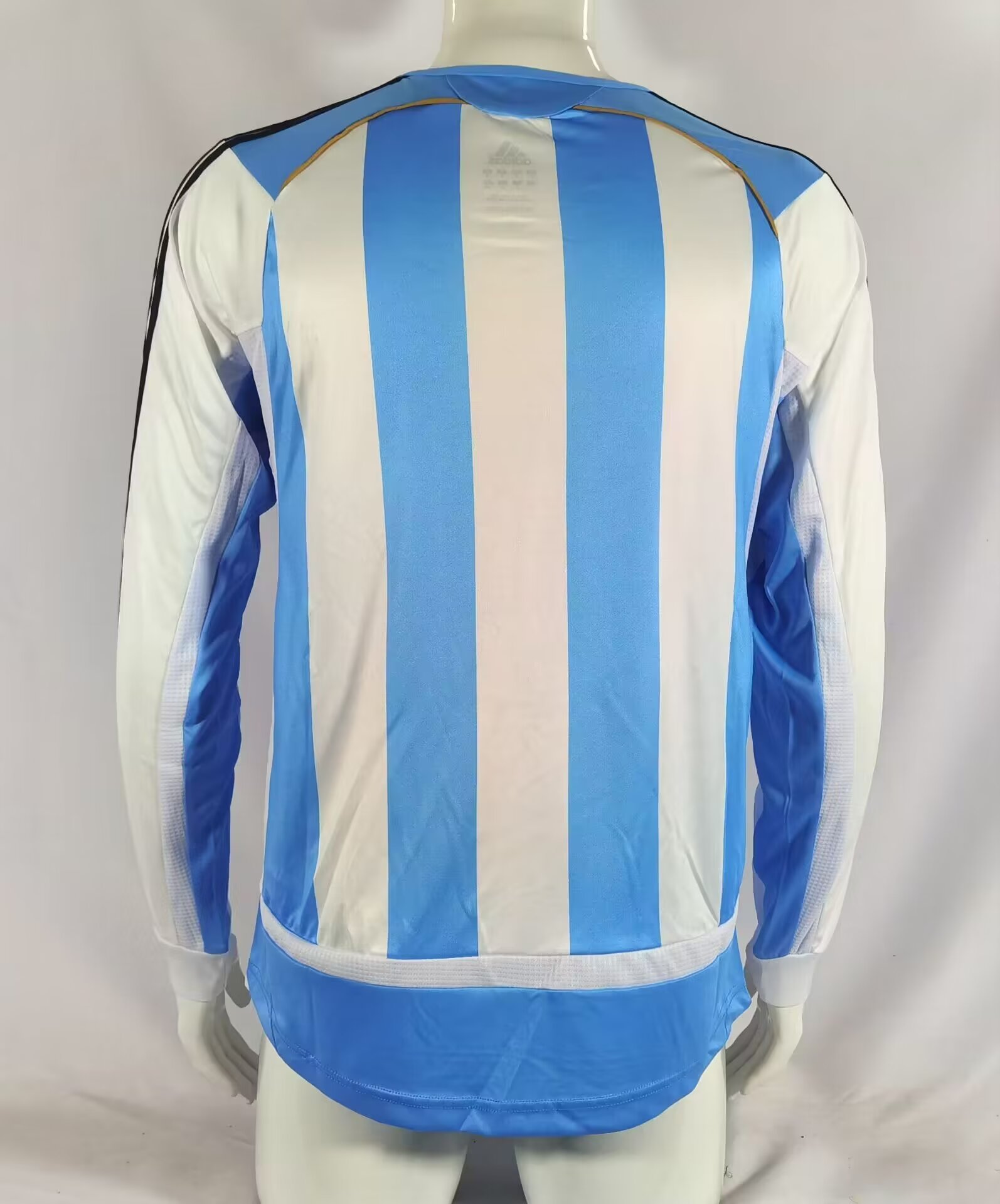 2006 Argentina Home Retro Jersey Long Sleeve Fans Version - leoleo123123