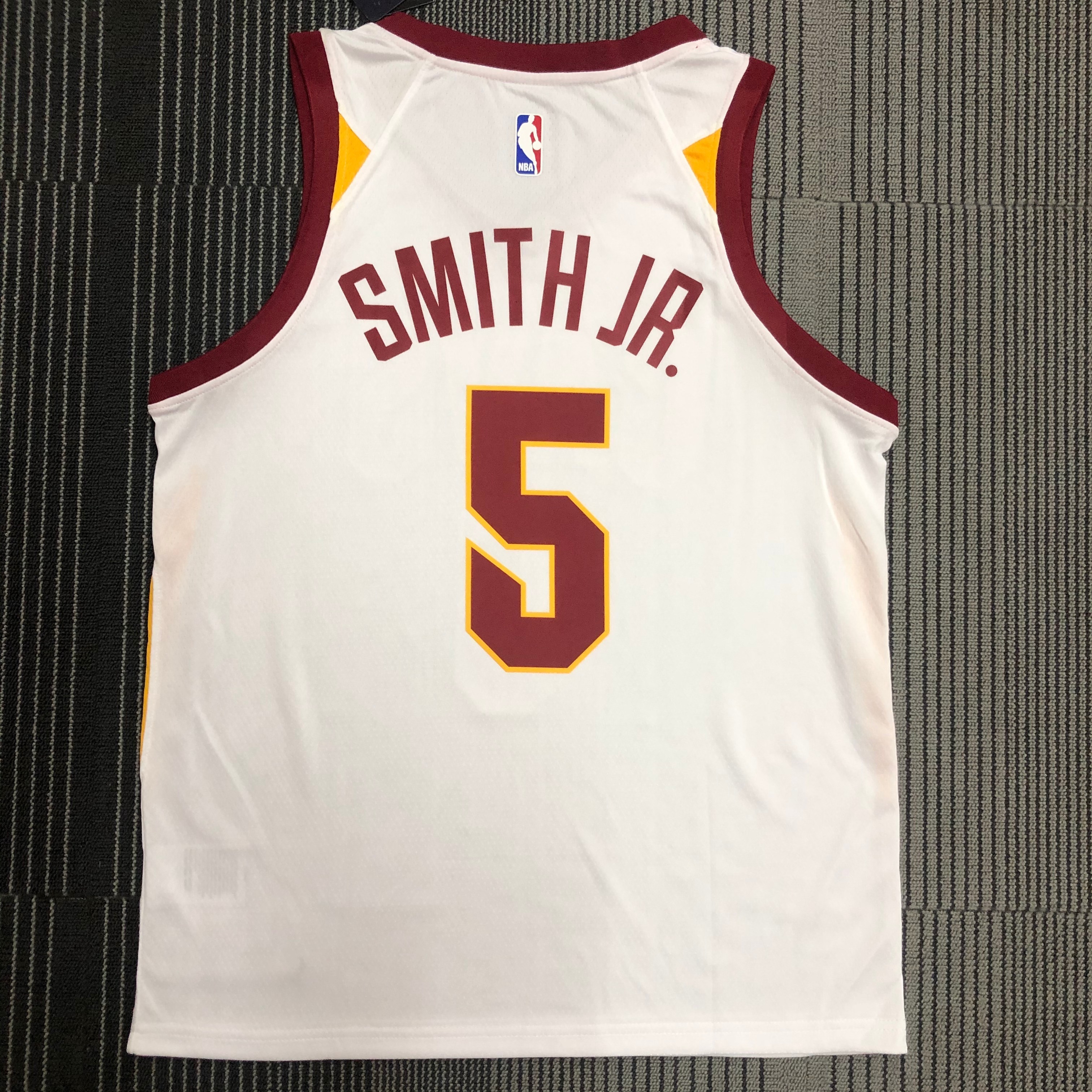 NBA Men Cleveland Cavaliers White #5 SMITH JR. Jersey High Quality Name and Number Print - leoleo123123