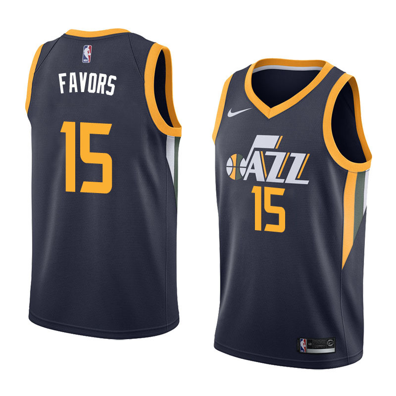 NBA Men Utah Jazz Dark Blue #15 FAVORS Jersey High Quality Name and Number Print - leoleo123123