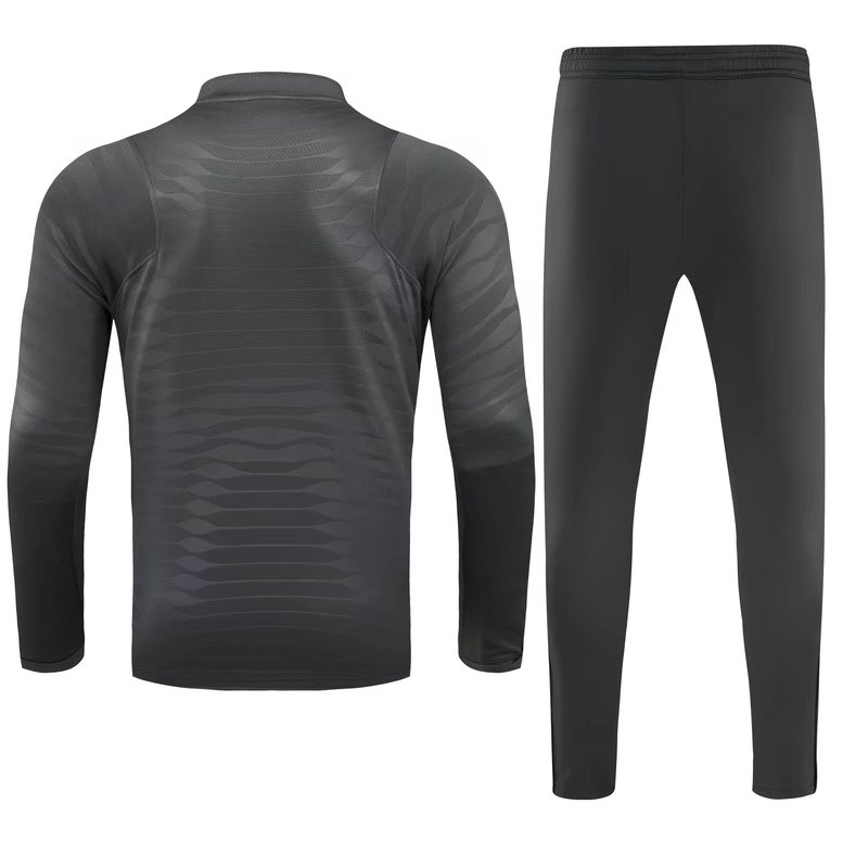 21/22 PSG Jordan Grey Sweater Player Version Tracksuit with Zipper Thai Quality - leoleo123123