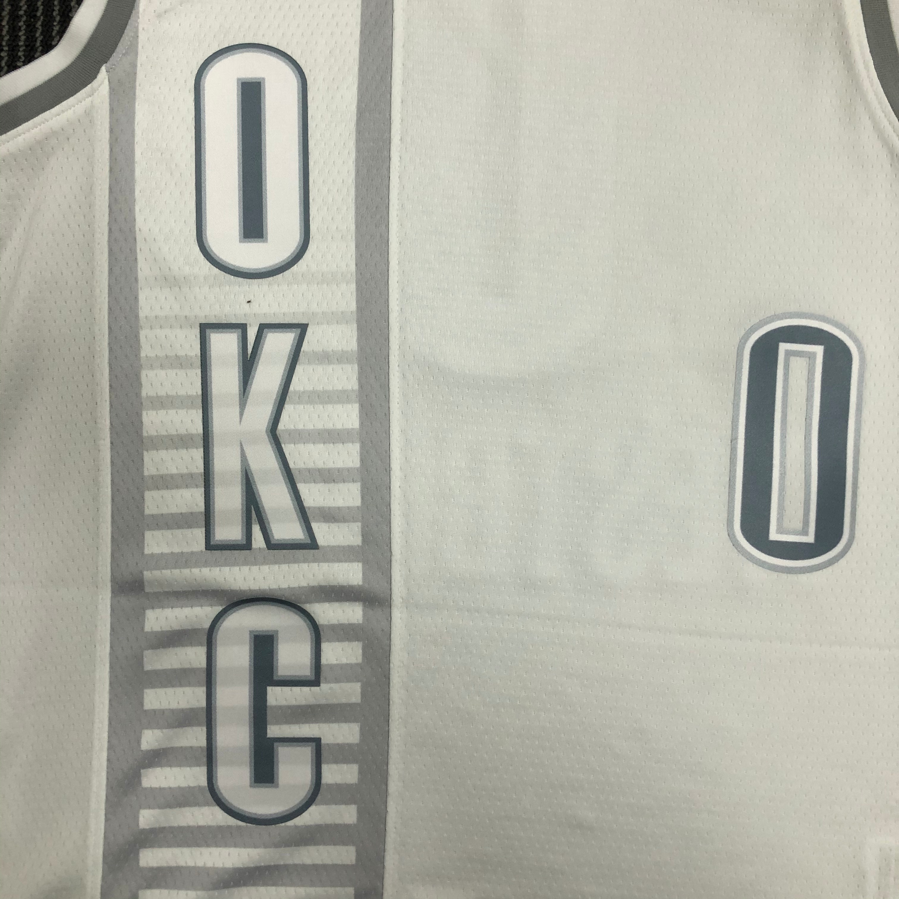 NBA Men 75th Anniversary Oklahoma City Thunder City Version White #0 WESTBROOK Jersey High Quality Name and Number Print - leoleo123123